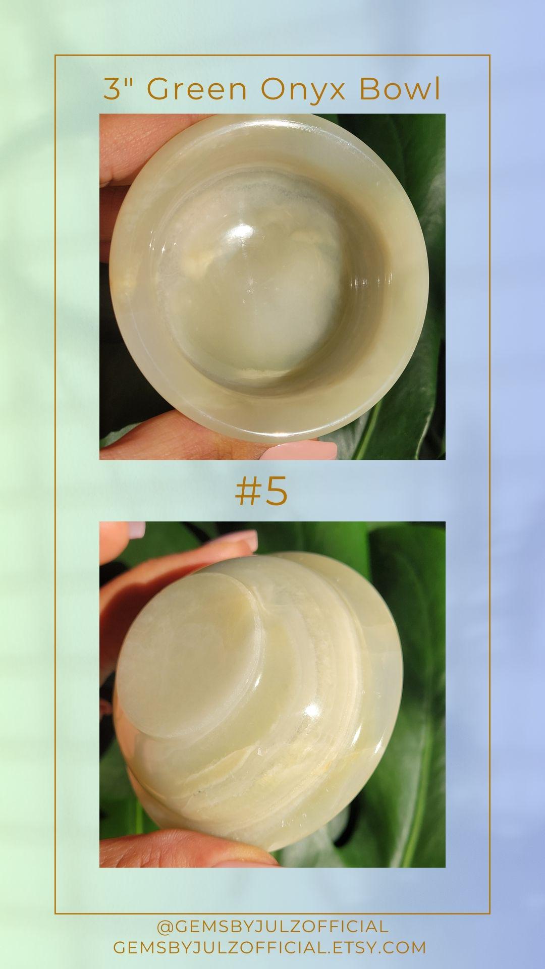 3 inch Green Onyx Bowl - Jewelry Accessories - Banding - Pakistan - Home Decor - Birthday Anniversary Christmas Love Gift Ideas - Crystals