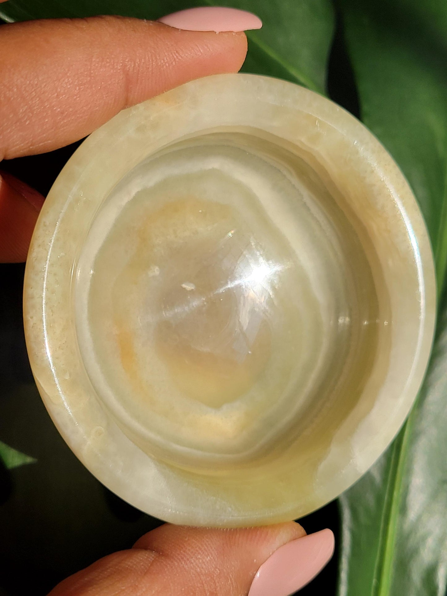 3 inch Green Onyx Bowl - Jewelry Accessories - Banding - Pakistan - Home Decor - Birthday Anniversary Christmas Love Gift Ideas - Crystals
