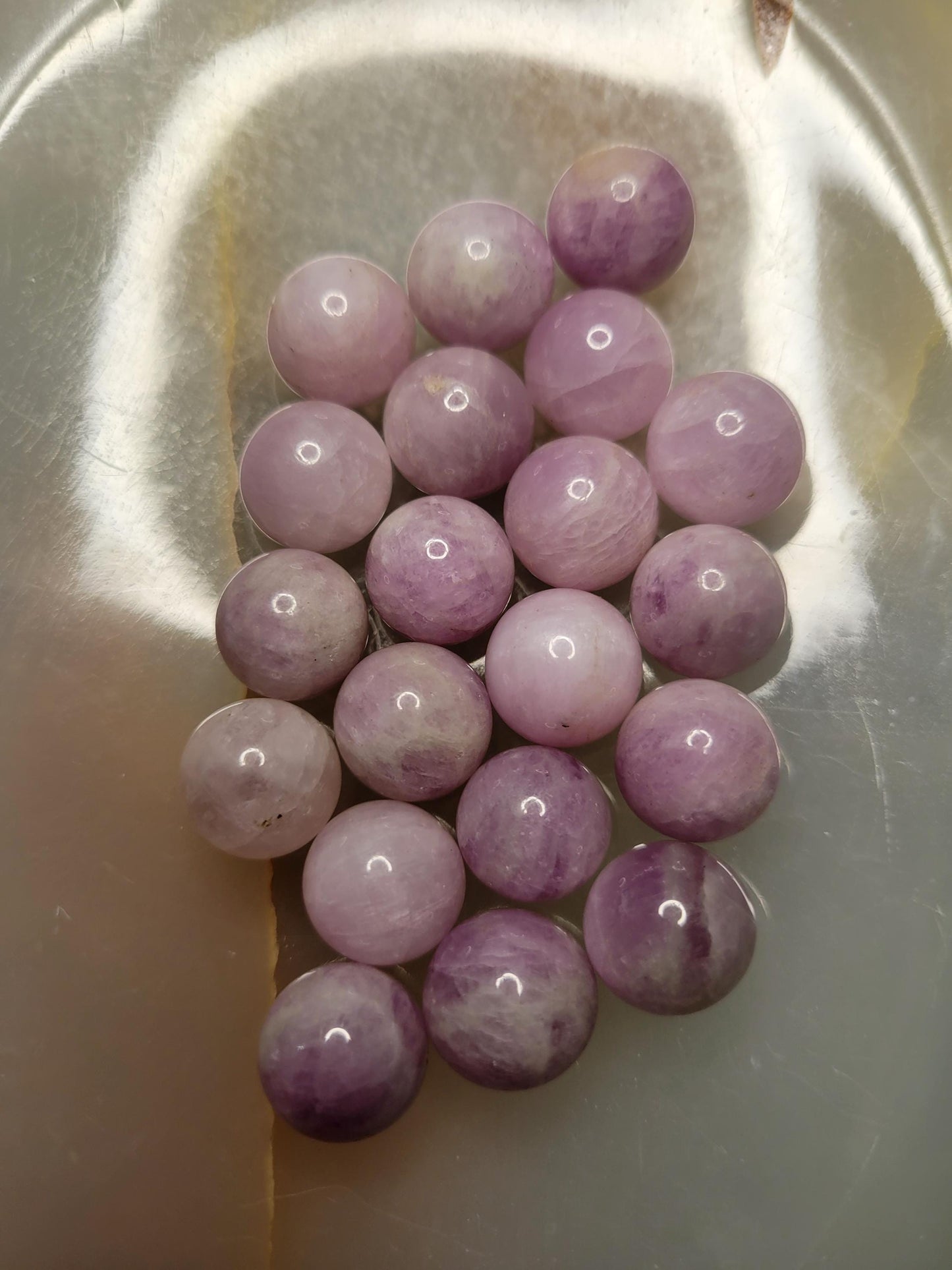 13mm Kunzite Spheres - Intuitively Picked - Crystal Collector - Birthday Anniversary Christmas Gift Ideas - Home Decor - Lavender Pink
