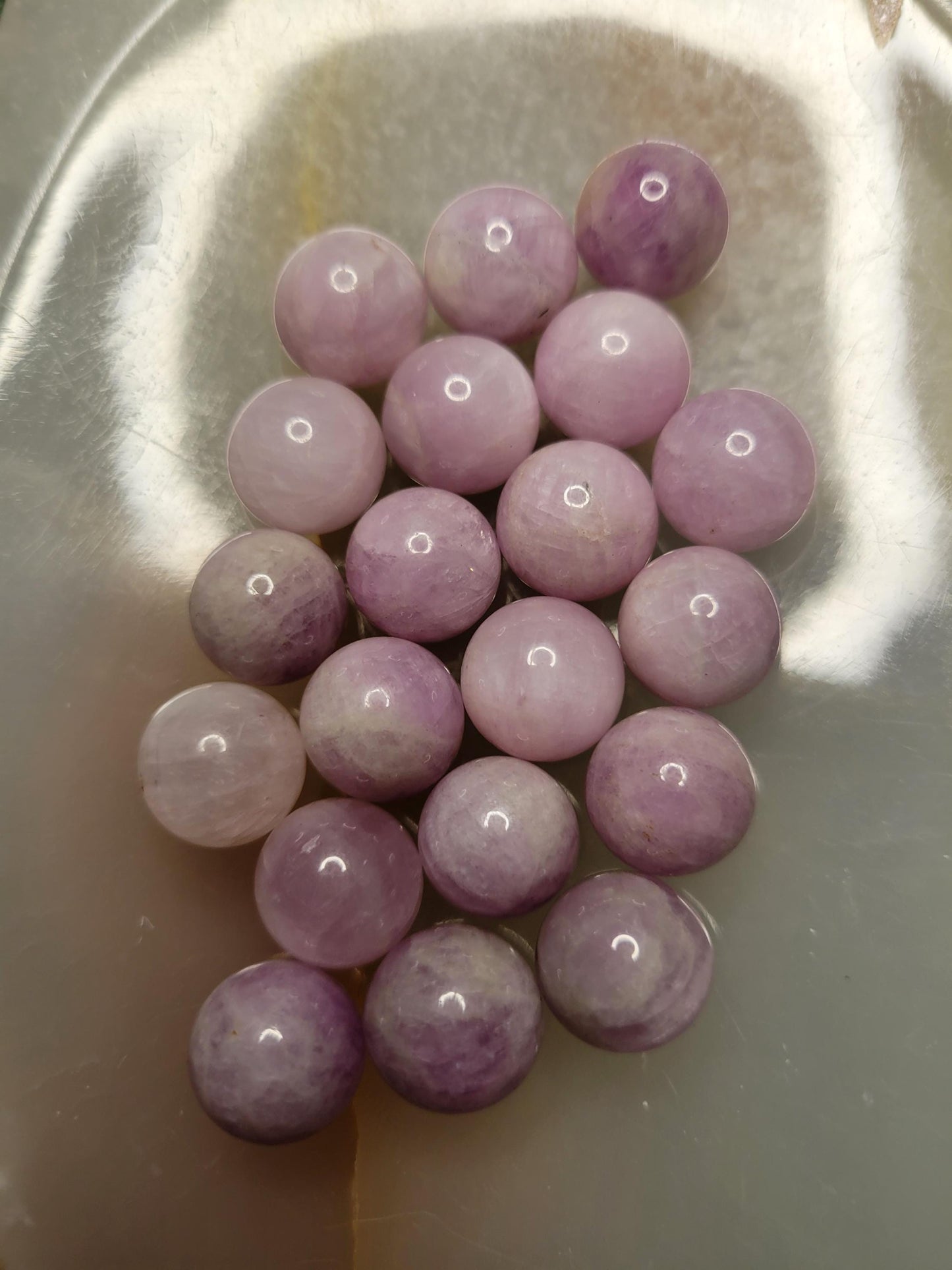 13mm Kunzite Spheres - Intuitively Picked - Crystal Collector - Birthday Anniversary Christmas Gift Ideas - Home Decor - Lavender Pink