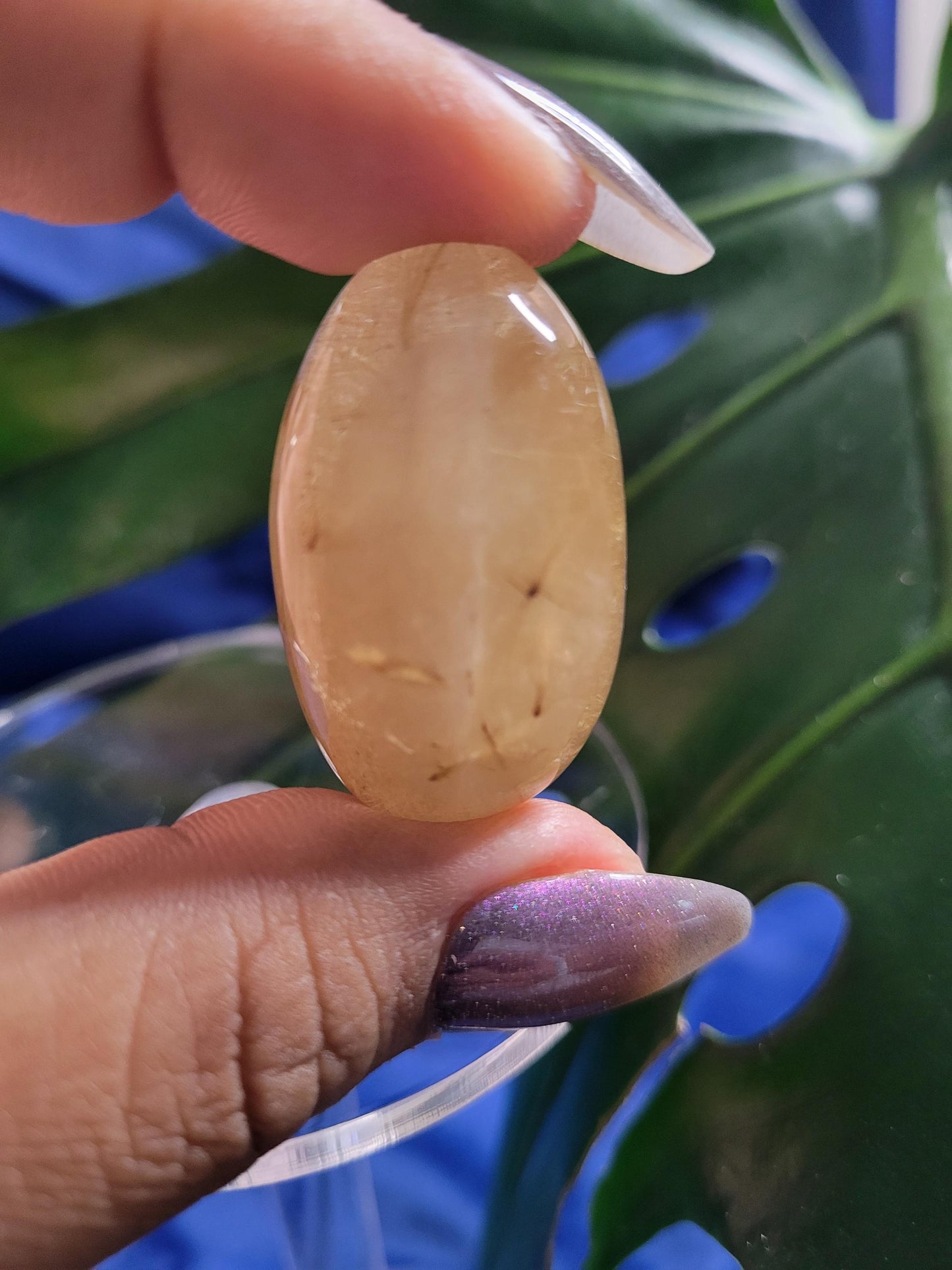 AAA Grade Stunning Amphibole Angel Lens Quartz Crystal from Brazil - Golden Rutile Inclusions - Birthday Anniversary Christmas Gift Ideas