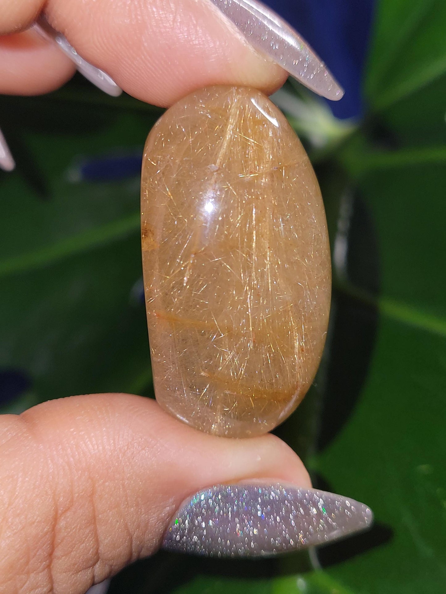 AAA Grade Stunning Amphibole Angel Lens Quartz Crystal from Brazil - Golden Rutile Inclusions - Birthday Anniversary Christmas Gift Ideas