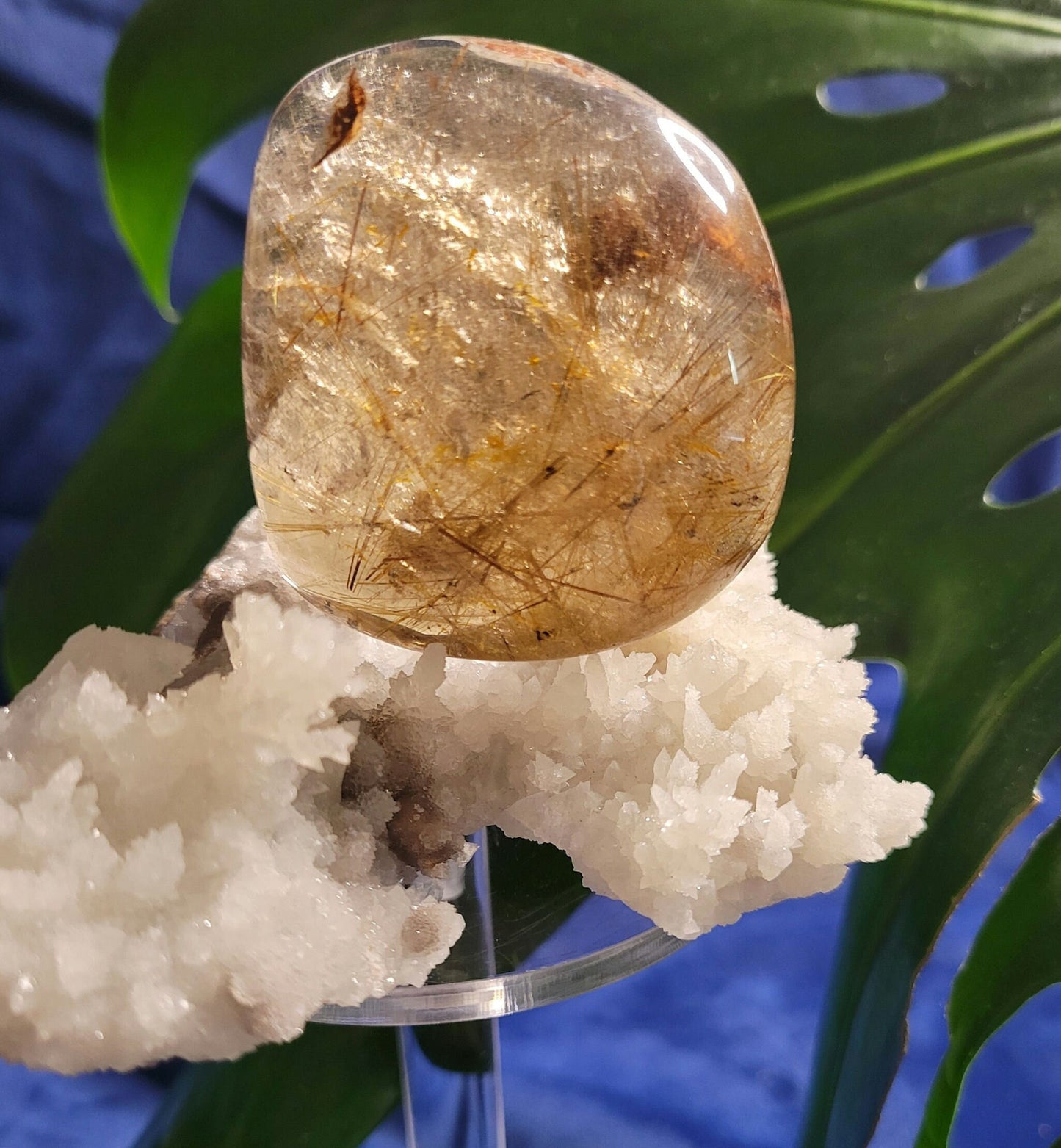 AAA Grade Stunning Smoky Quartz from Brazil - Copper & Gold Rutile Inclusions - Large Angel Lens - Birthday, Anniversary Gift - Home Decor
