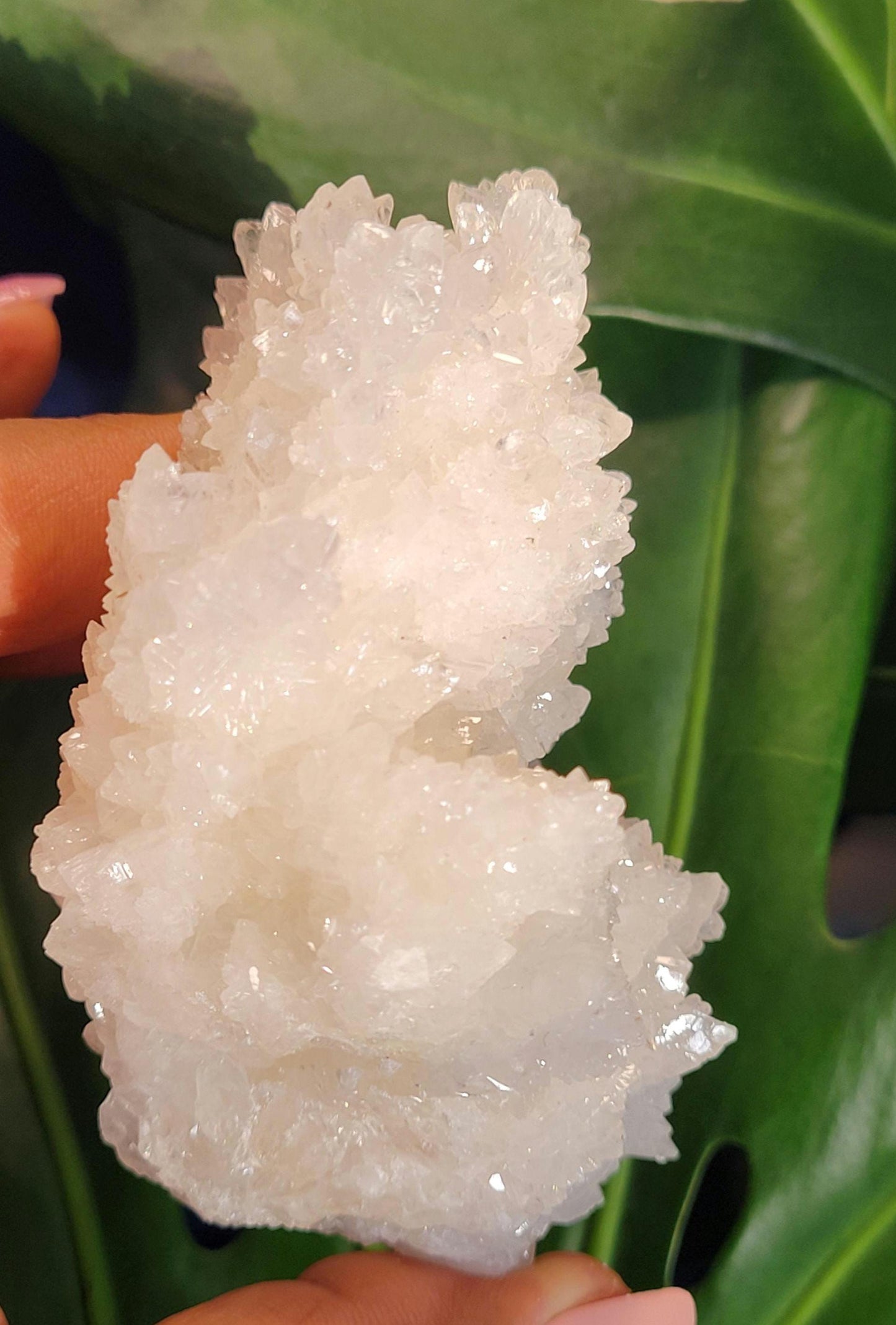 Beautiful White Aragonite, Cave Calcite Specimen from Mexico - Natural Gemstone Cluster - Home Decor - Gift - 294 grams
