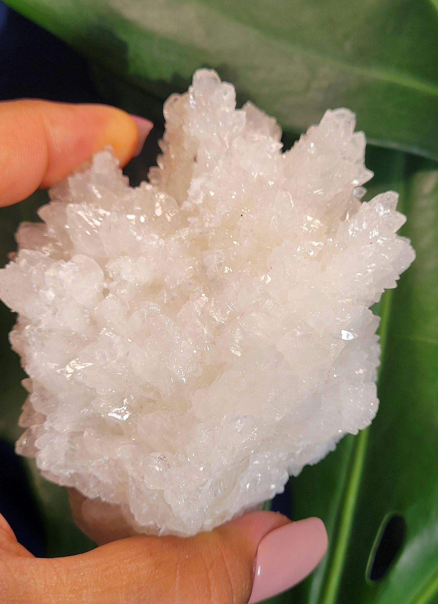 Beautiful White Aragonite, Cave Calcite Specimen from Mexico - Natural Gemstone Cluster - Home Decor - Gift - 294 grams