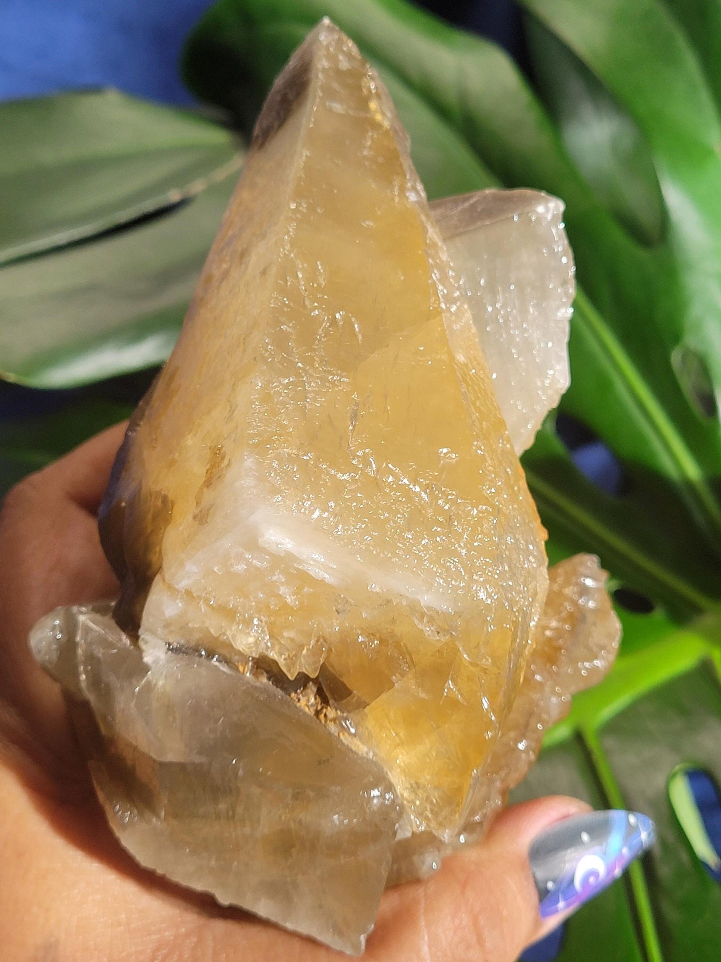 Dogtooth Calcite | Stunning Raw Specimen | Crystal Collectors | Home Decor | Gift | Gold & Gray | Solar Plexus Chakra | 737g / 1.6lbs
