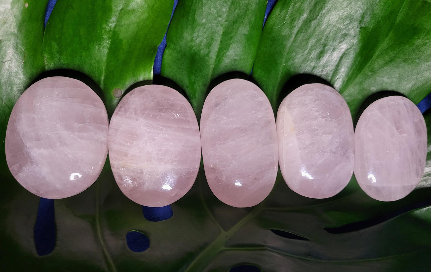 Rose Quartz Palmstones from Brazil | Crystal Collector | Meditation Tool | Heart Chakra | Birthday or Valentines Day Love Gift | Pastel Pink