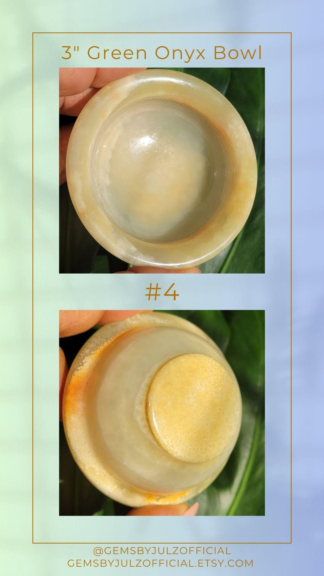 3 inch Green Onyx Bowl - Jewelry Accessories - Banding - Pakistan - Home Decor - Birthday Anniversary Christmas Love Gift Ideas - Crystals