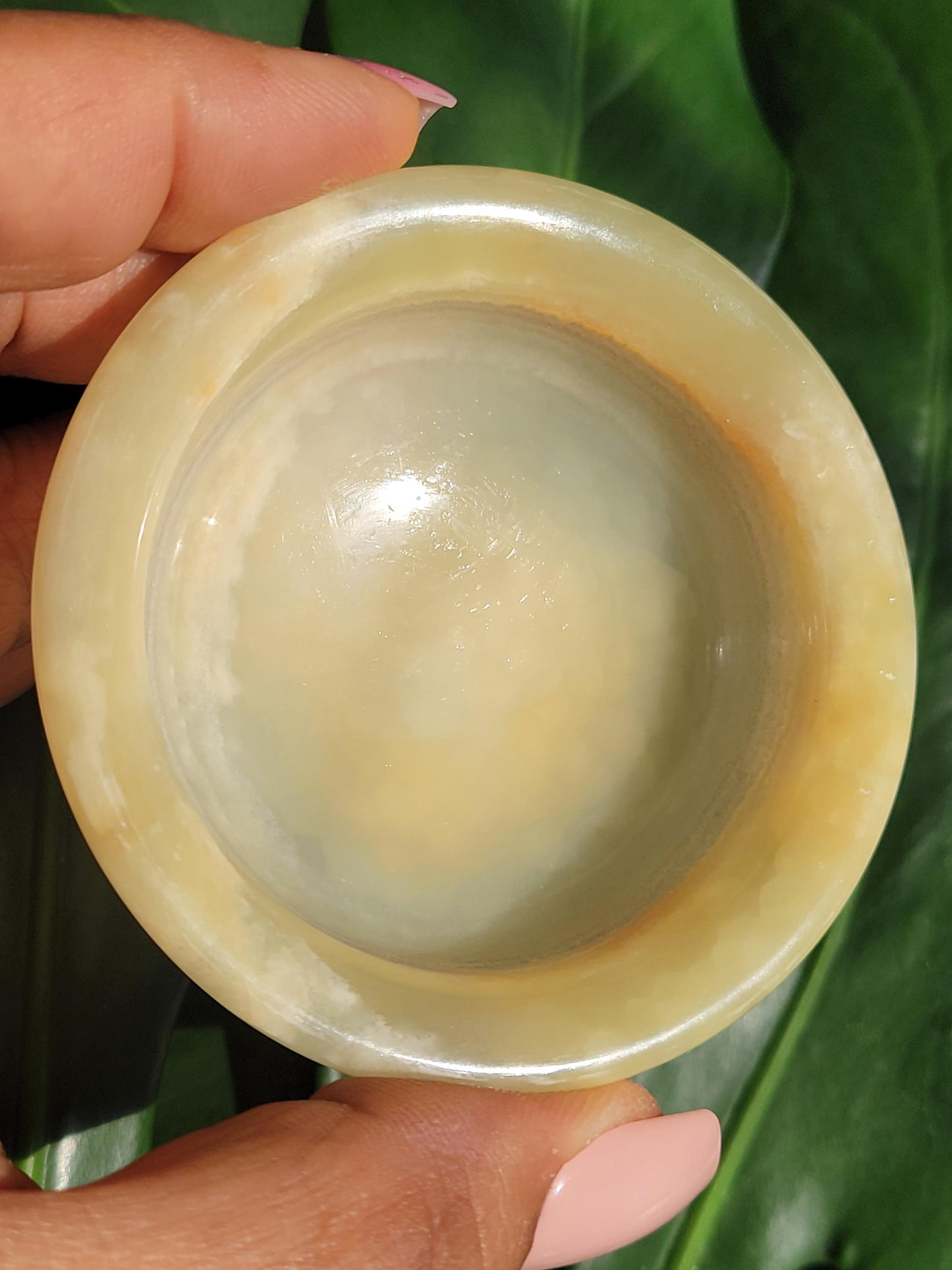 3 inch Green Onyx Bowl - Jewelry Accessories - Banding - Pakistan - Home Decor - Birthday Anniversary Christmas Love Gift Ideas - Crystals