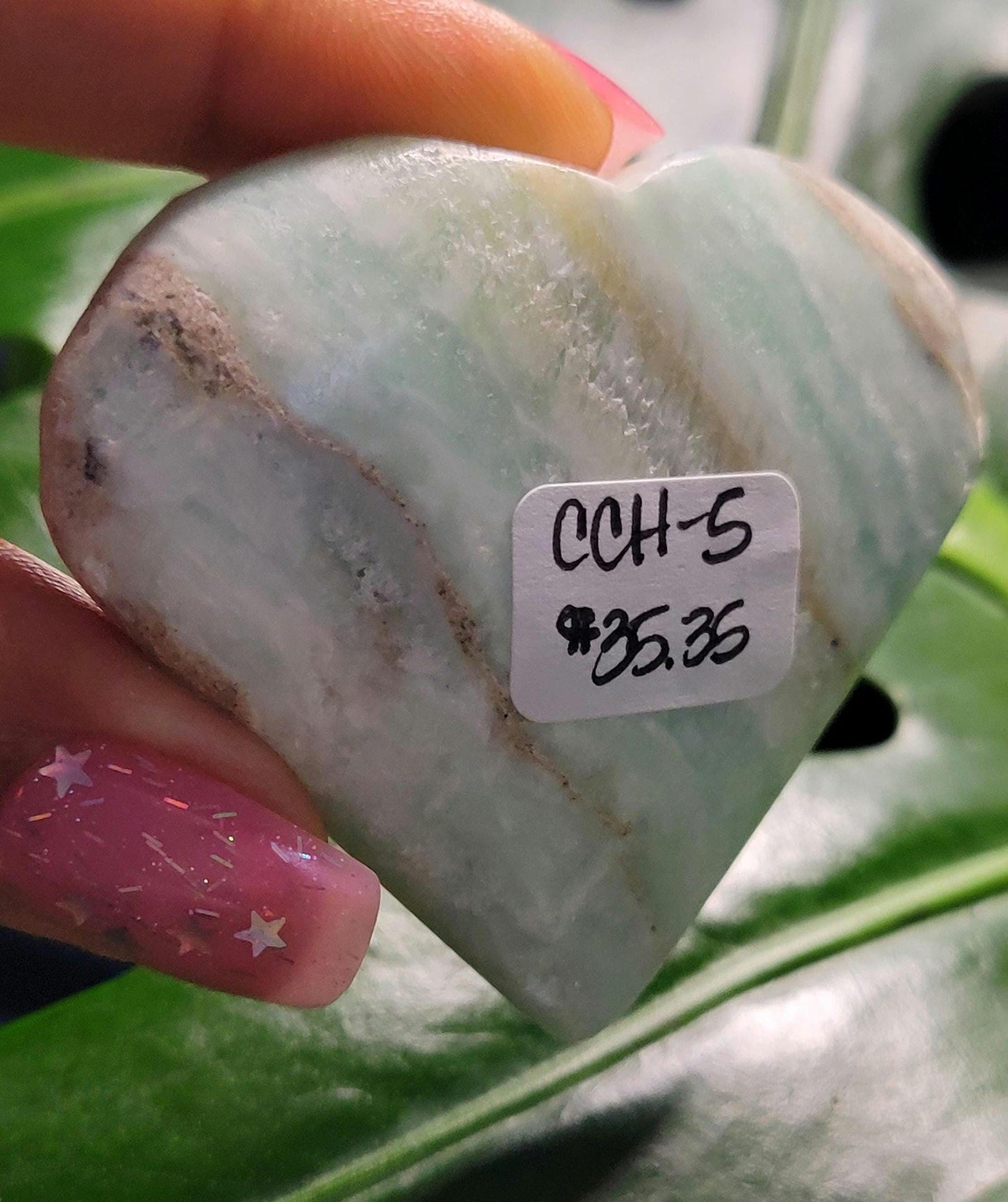 Beautiful Caribbean Calcite Heart Carving | Crystal Collector | Vibrant Beachy Colors with Clam Energy |Birthday or Valentines Day Love Gift