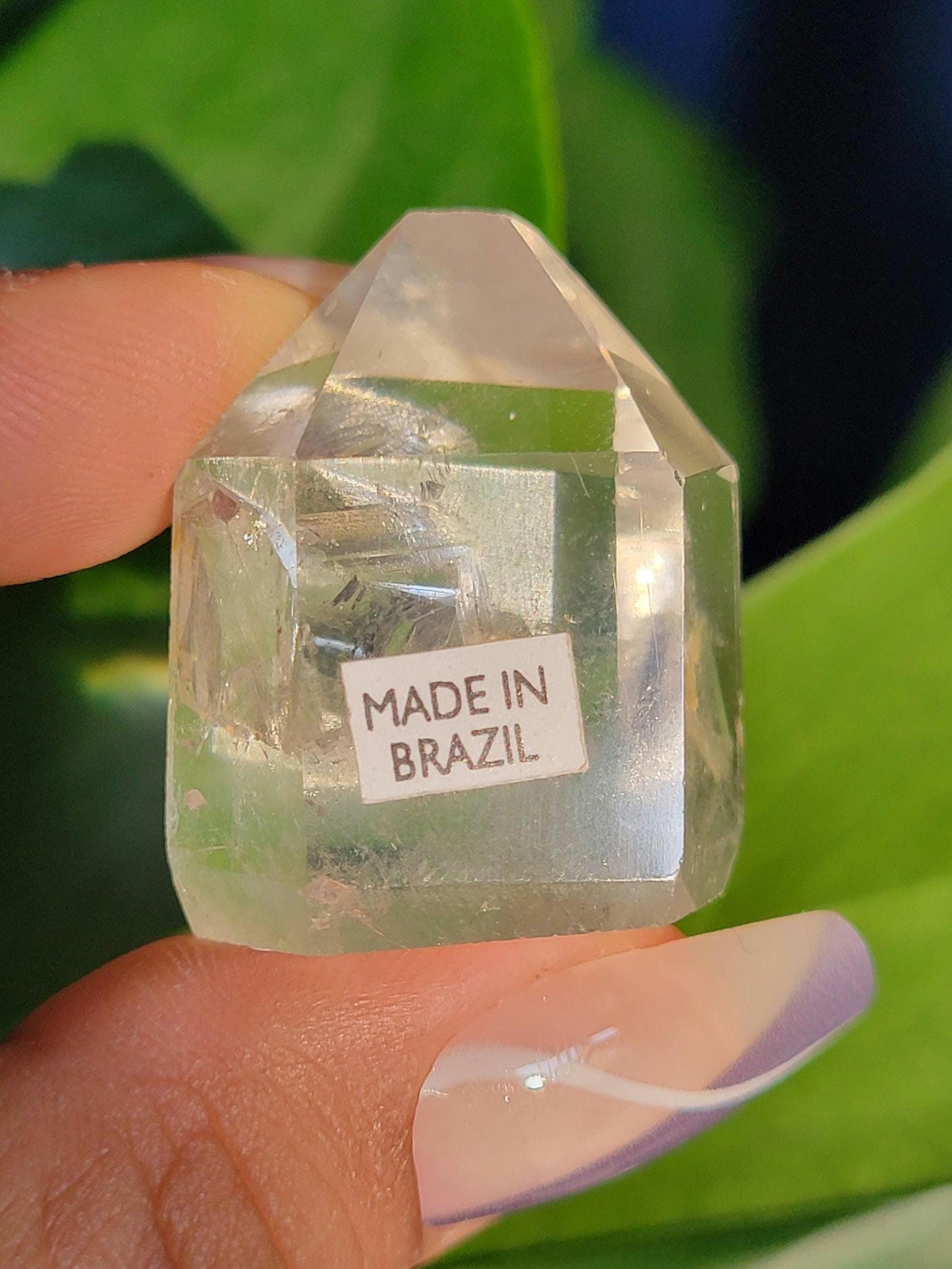 Stunning High Quality Polished Lemurian Water Clear Quartz Crystal Point with Rainbows - Home Decor - Collectors Piece - 28 grams