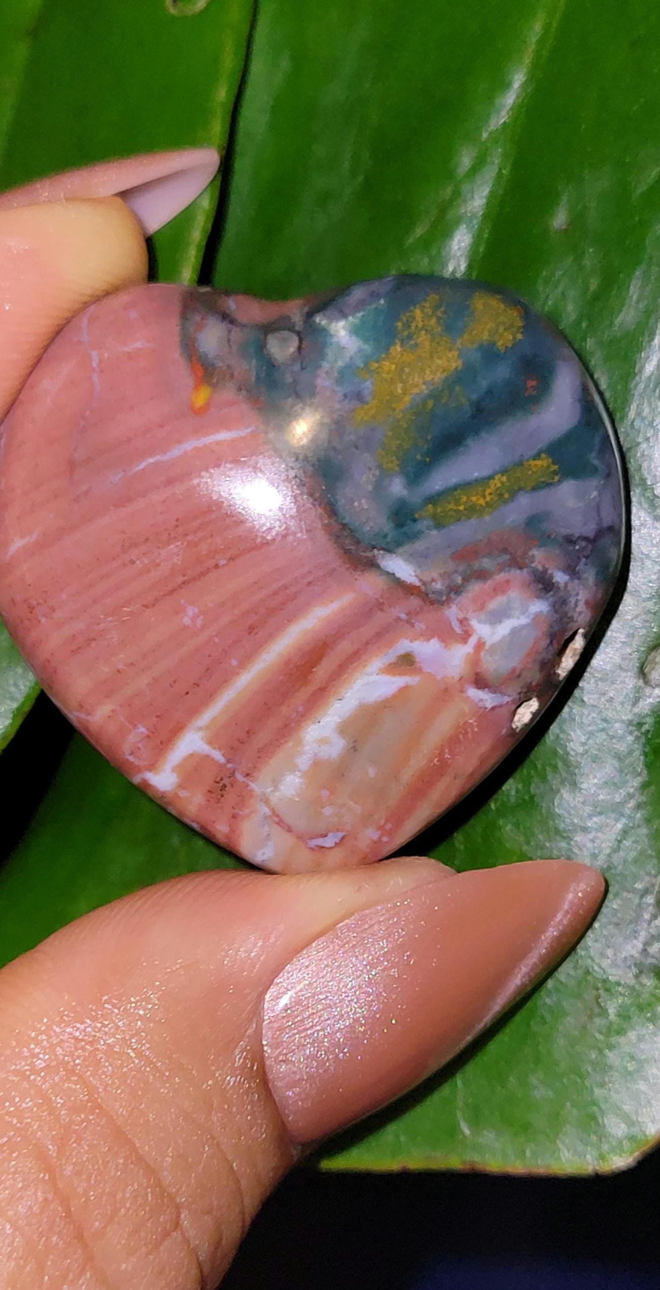 Ocean Jasper Carved Crystal Hearts from Madagascar | Birthday Anniversary Christmas Love Gift Ideas | Crystal Carvings | Your Pick