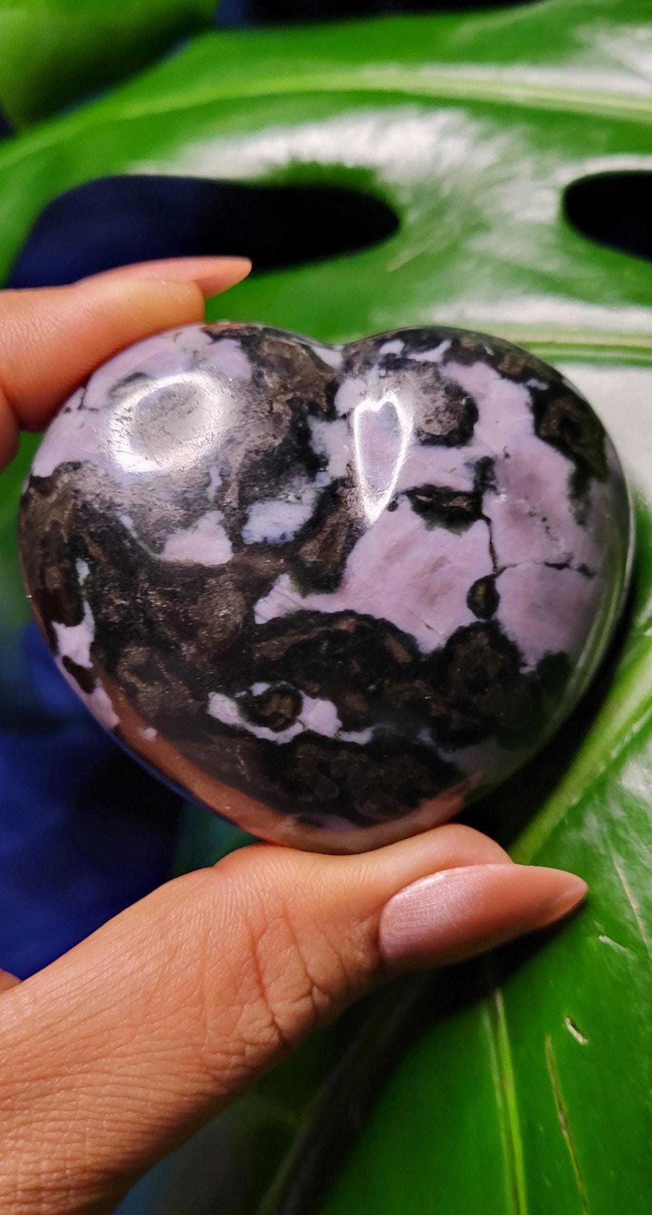 Beautiful Bundle of Merlinite|Indigo Gabbro|Heart and palm stone|Gift ideas for you|Purple and Gold Meditation|Third Eye Chakra|Grounding