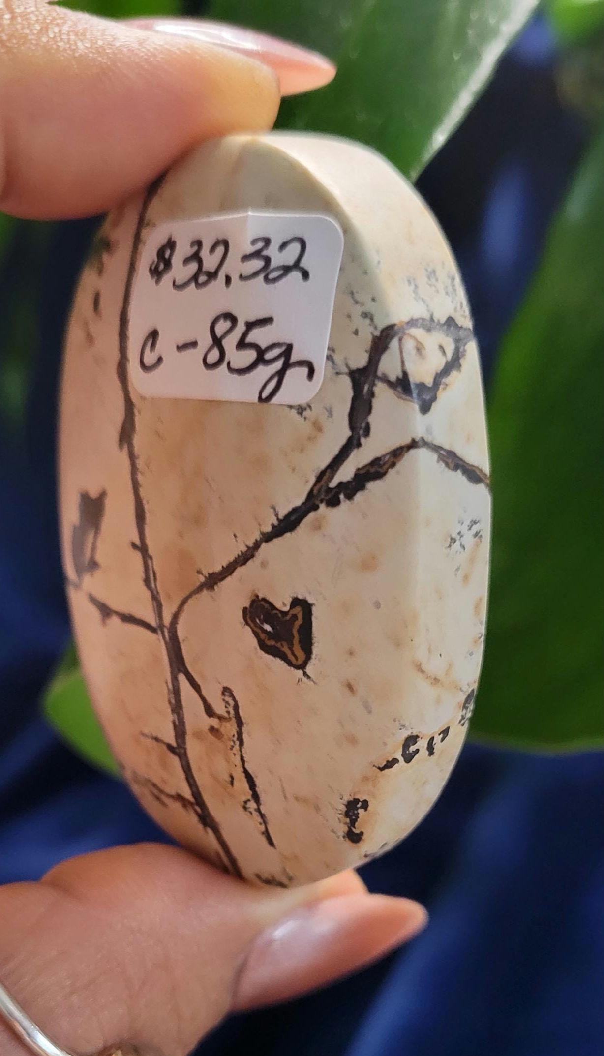 Picture Jasper Palm stone | Natural Landscapes of Art |Meditation Tool |Crystal Collector | Home Decor | Birthday Christmas Love Gift Ideas