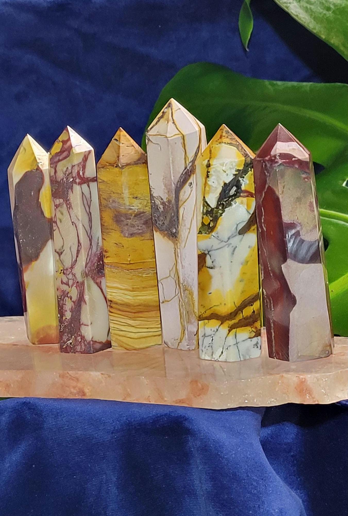 Mookaite Crystal Towers Obelisks | Your Pick | Wedding Party Birthday Christmas Gift Ideas | Purple Red Yellow Pink Beige | From Australia