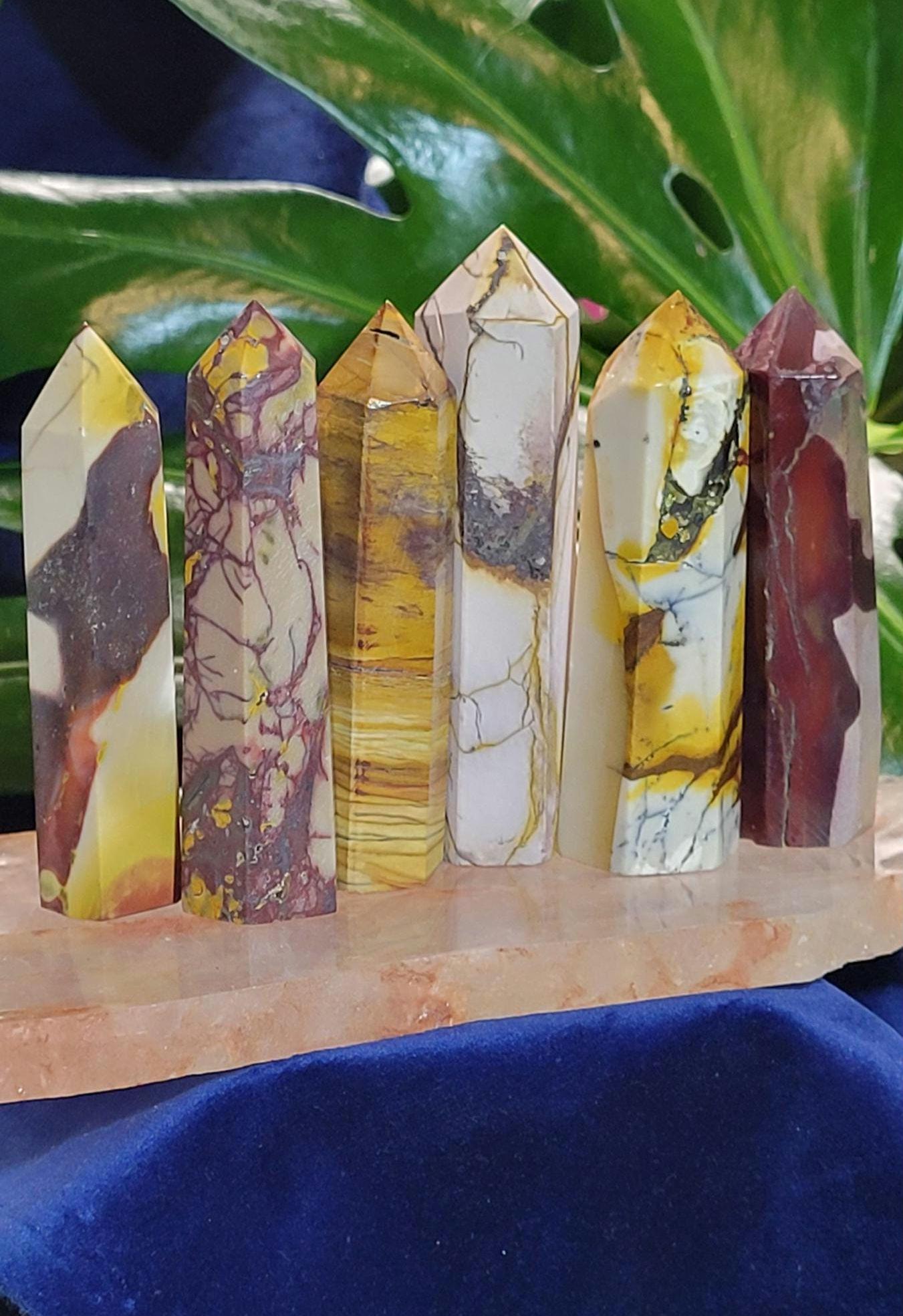 Mookaite Crystal Towers Obelisks | Your Pick | Wedding Party Birthday Christmas Gift Ideas | Purple Red Yellow Pink Beige | From Australia