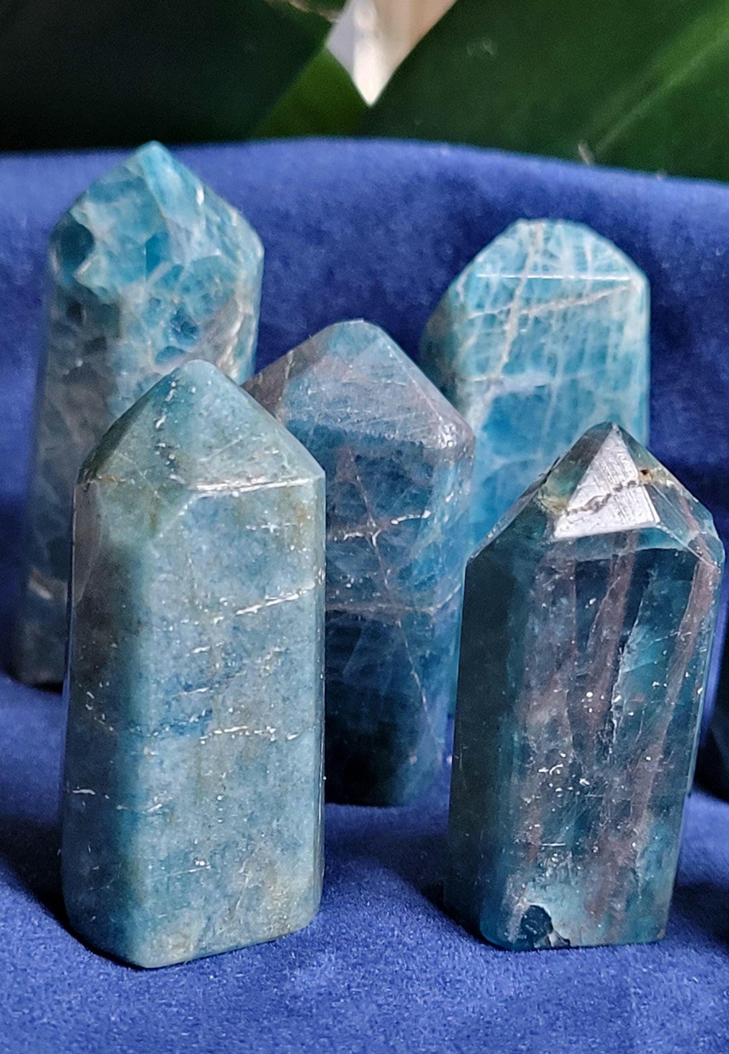 Apatite Mini Towers | Polished Mini Crystals | Meditation | Home Decor | Crafts | Birthday Christmas Gift Ideas | Intuitively Picked | Blue