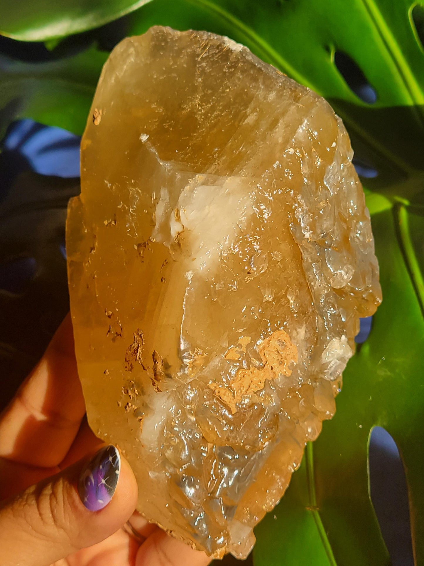 Dogtooth Calcite | Stunning Raw Specimen | Crystal Collectors | Home Decor | Gift | Golden & Gray | 743g / 1.7lbs | Solar Plexus Chakra