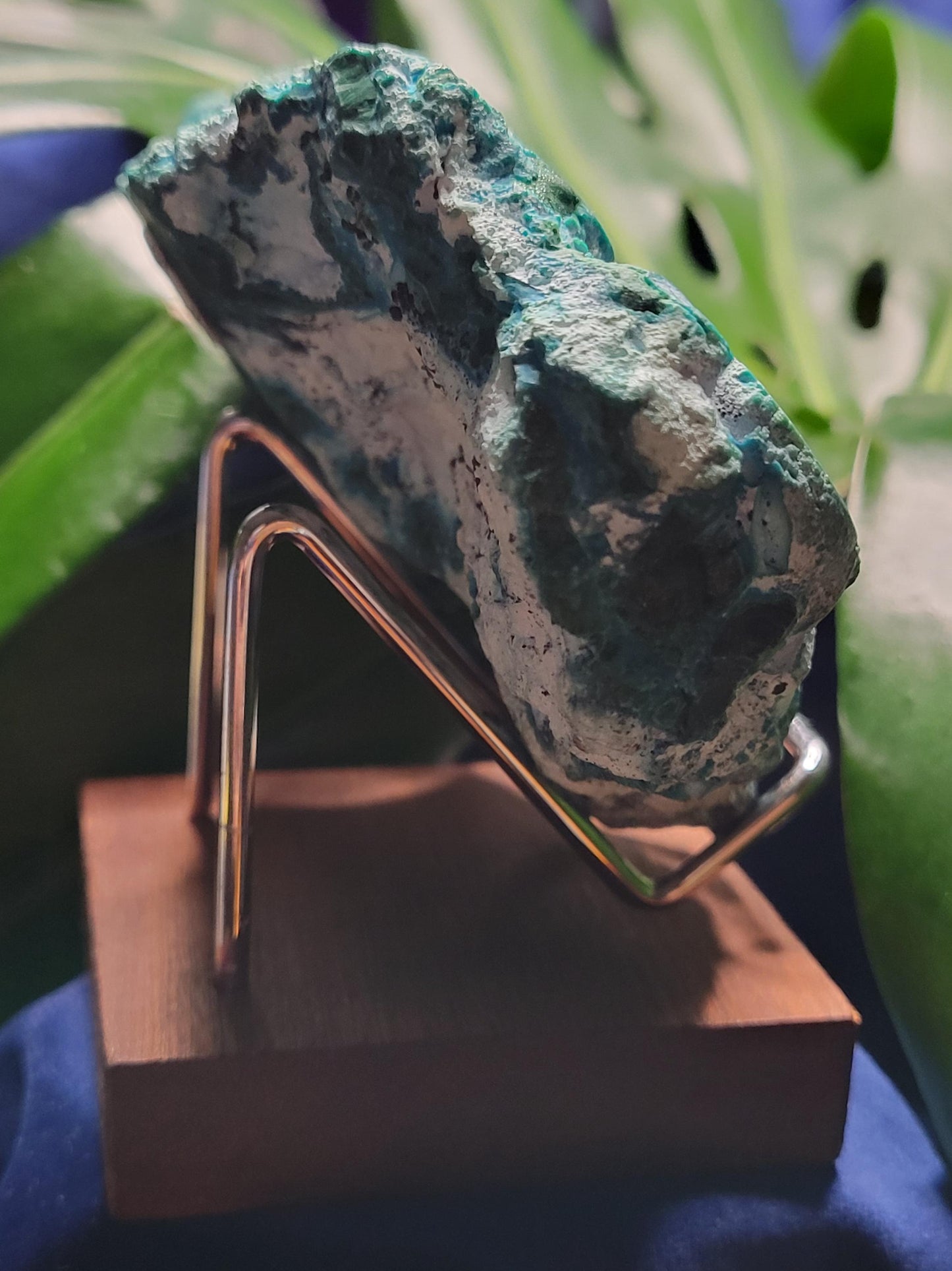 Malachite and Chrysocolla Specimen| Crystal Collector Piece|Birthday Christmas Gift Ideas|Strength and Abundance Energy|Green and Blue|419g