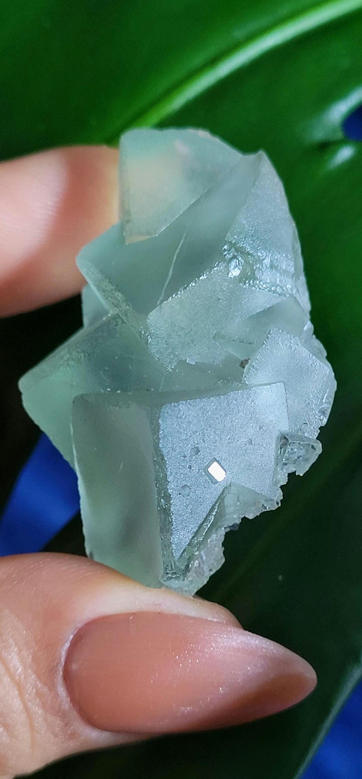 Gorgeous Green Fluorite Crystal Cube Cluster with Calcite | Crystal Collector | Home Decor | Birthday Christmas Love Gift | 39g