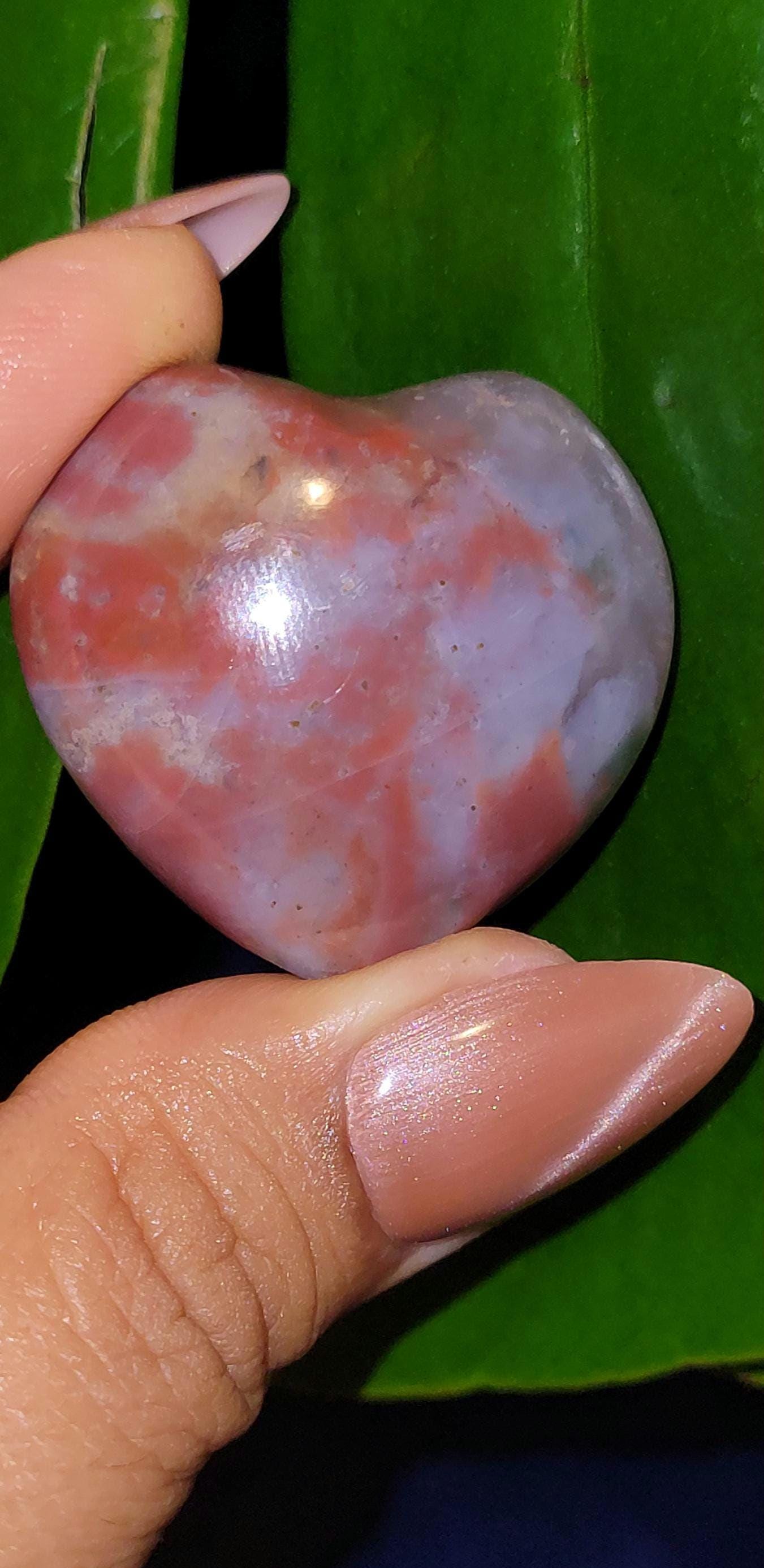Ocean Jasper Carved Crystal Hearts from Madagascar | Birthday Anniversary Christmas Love Gift Ideas | Crystal Carvings | Your Pick