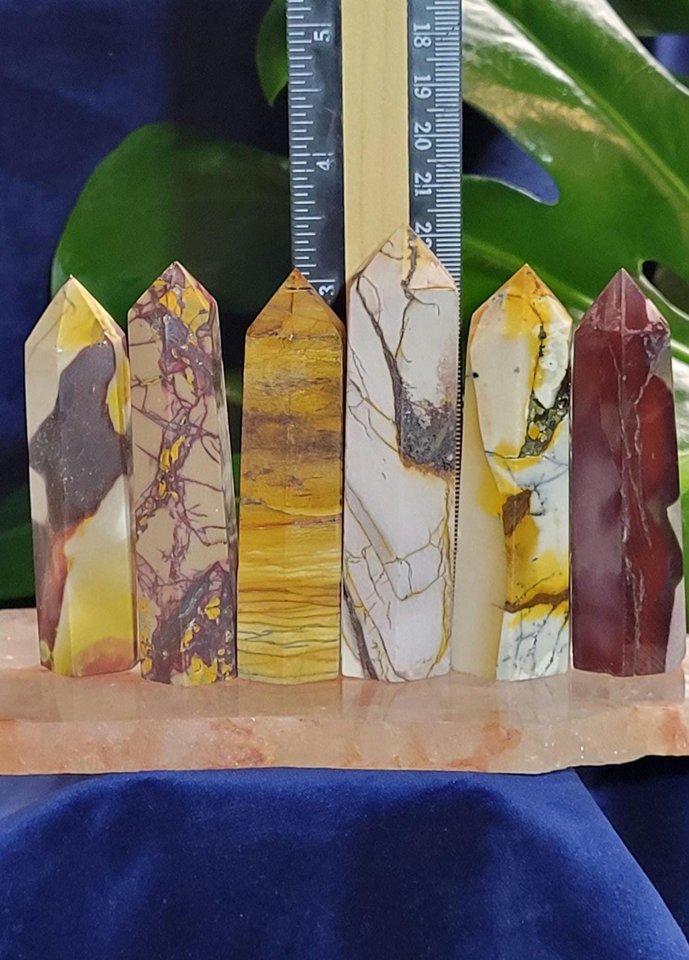 Mookaite Crystal Towers Obelisks | Your Pick | Wedding Party Birthday Christmas Gift Ideas | Purple Red Yellow Pink Beige | From Australia