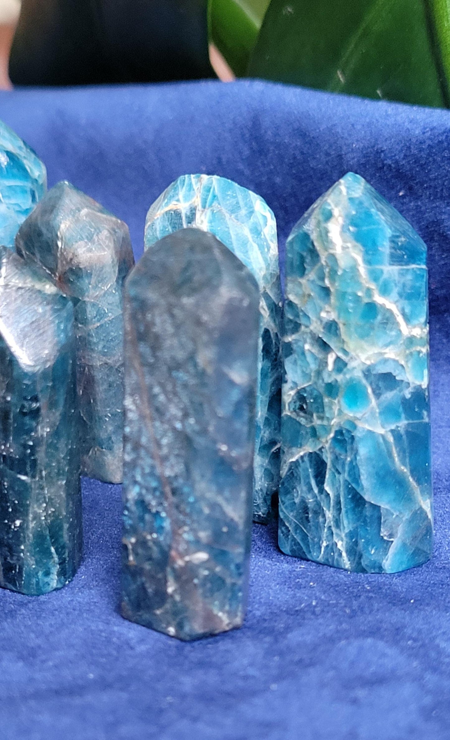 Apatite Mini Towers | Polished Mini Crystals | Meditation | Home Decor | Crafts | Birthday Christmas Gift Ideas | Intuitively Picked | Blue
