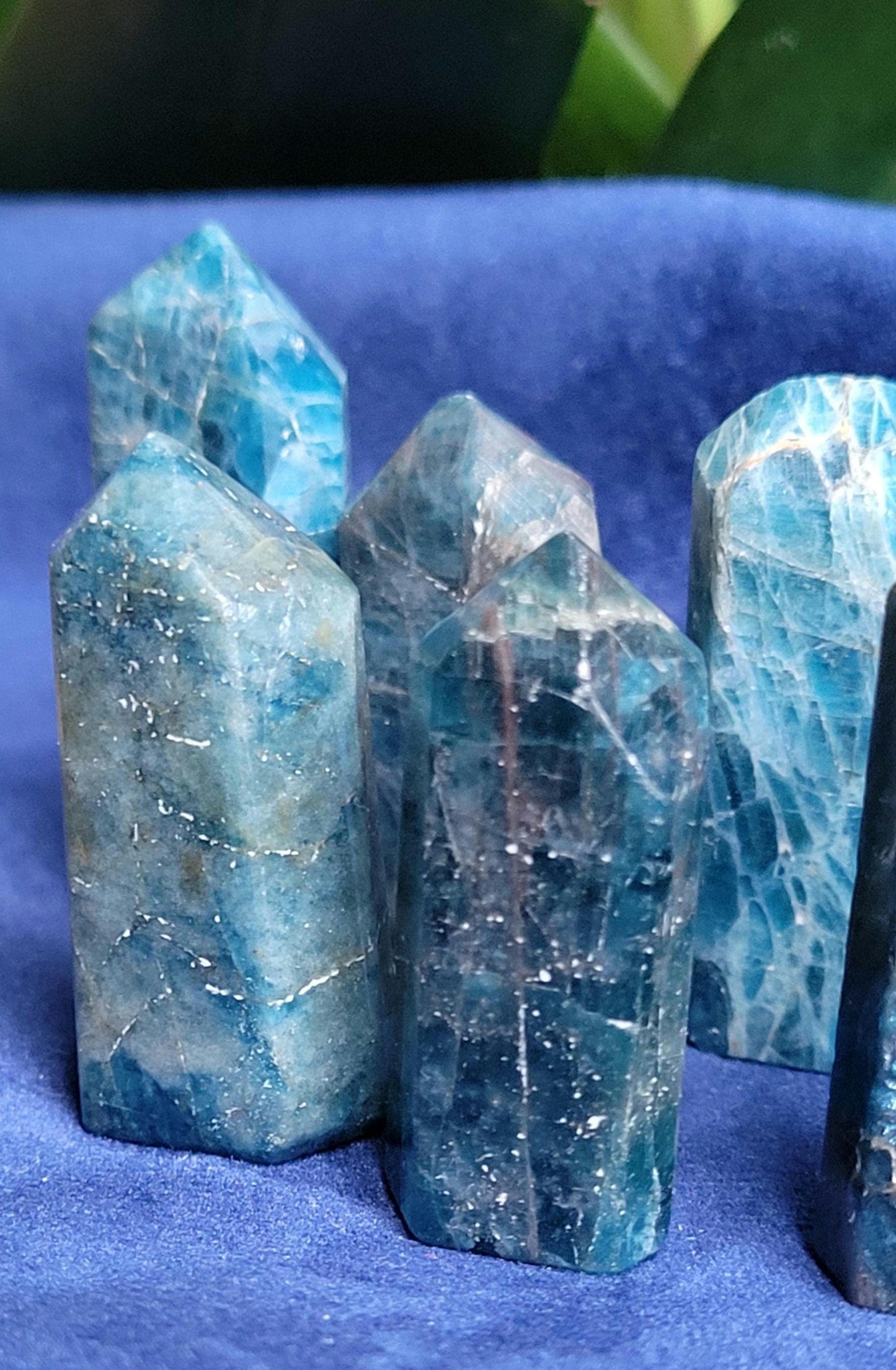 Apatite Mini Towers | Polished Mini Crystals | Meditation | Home Decor | Crafts | Birthday Christmas Gift Ideas | Intuitively Picked | Blue