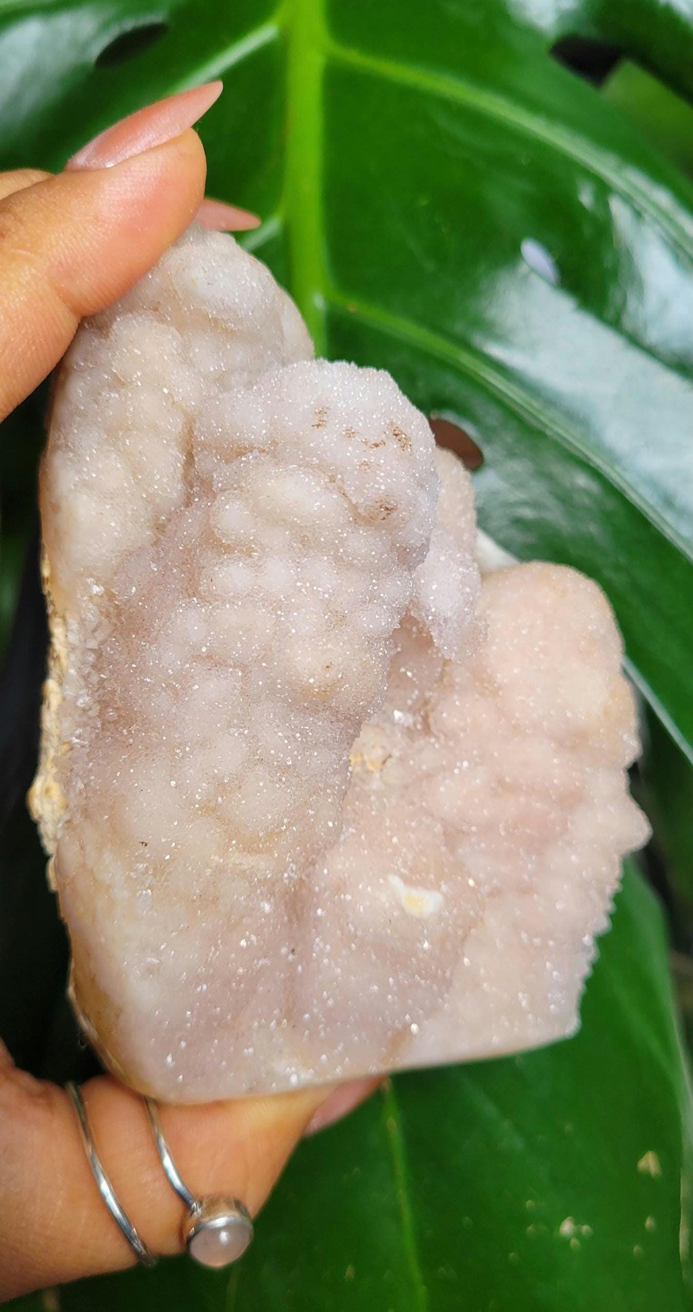 Gorgeous Pink Sugary Amethyst Flowers|Botryoidal Stalactite Cluster with sparkles| Crystal Collectors|Valentines Day Love Gift for you|400g