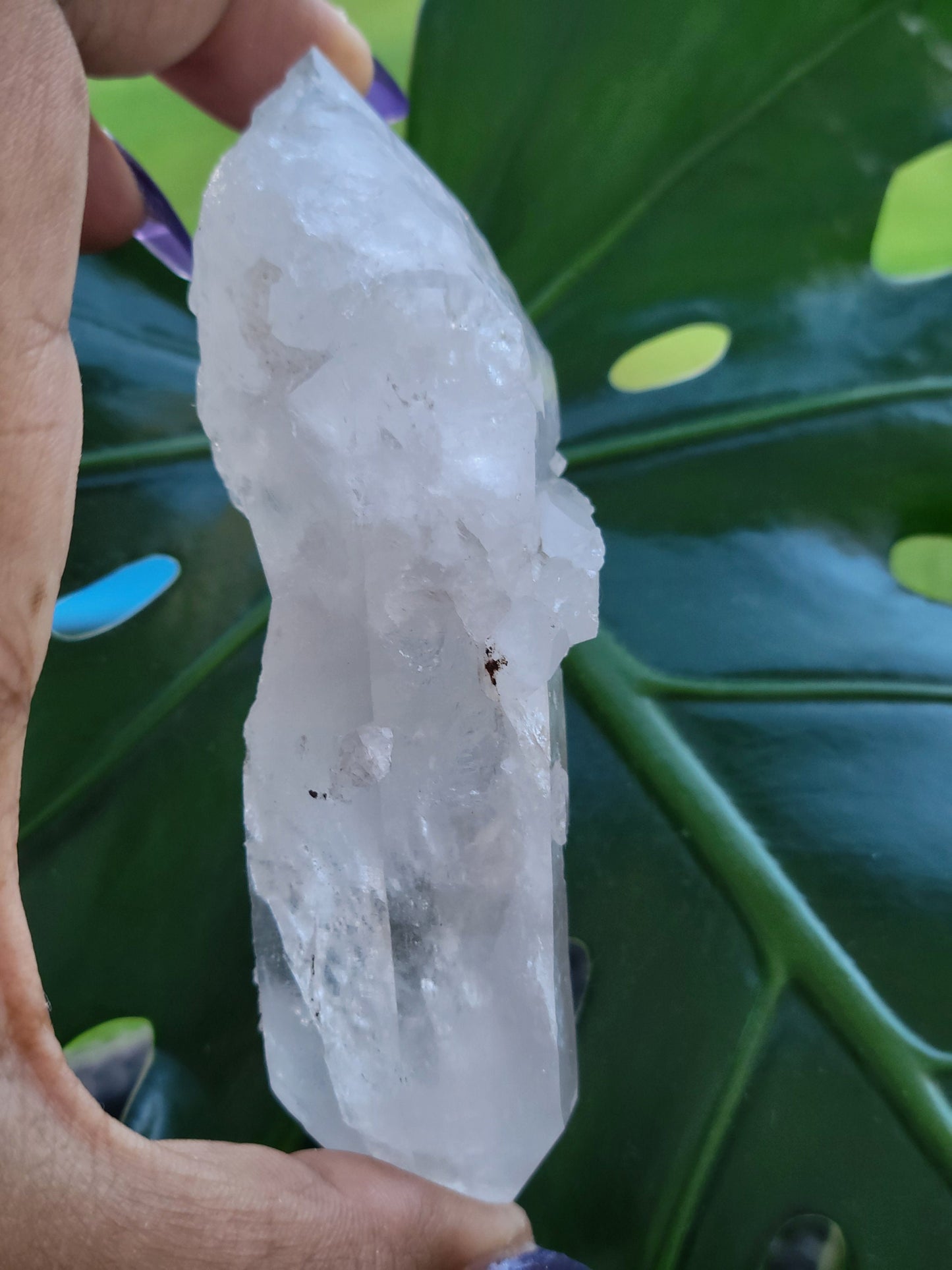 Lemurian Quartz Crystal Double Terminated DT Wand from Arkansas | Crystal Collector | Birthday Christmas Gift Ideas | Home Decor