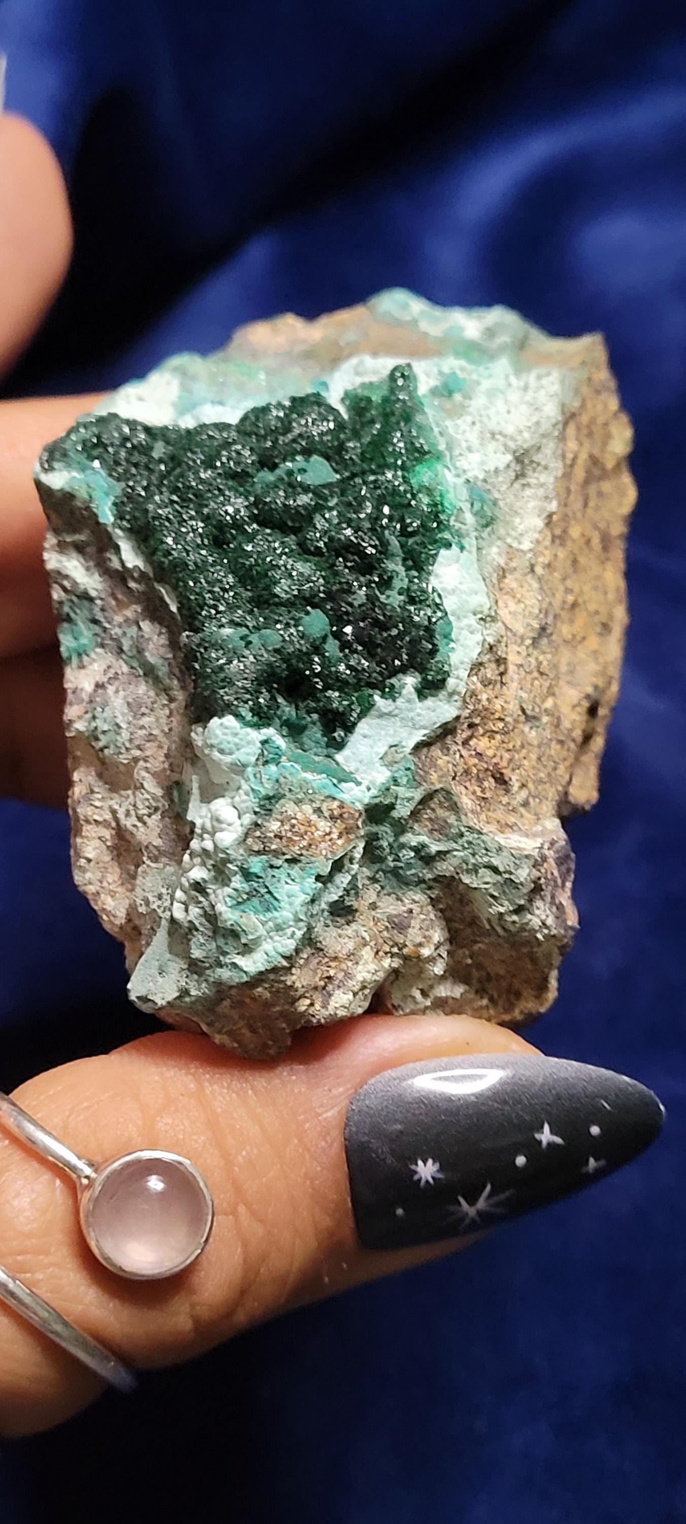 Malachite Chrysocolla 'Malacolla' Botryoidal Specimen from the DRC | Crystal Collector | Birthday Christmas Gift Ideas | Green Blue | 115g