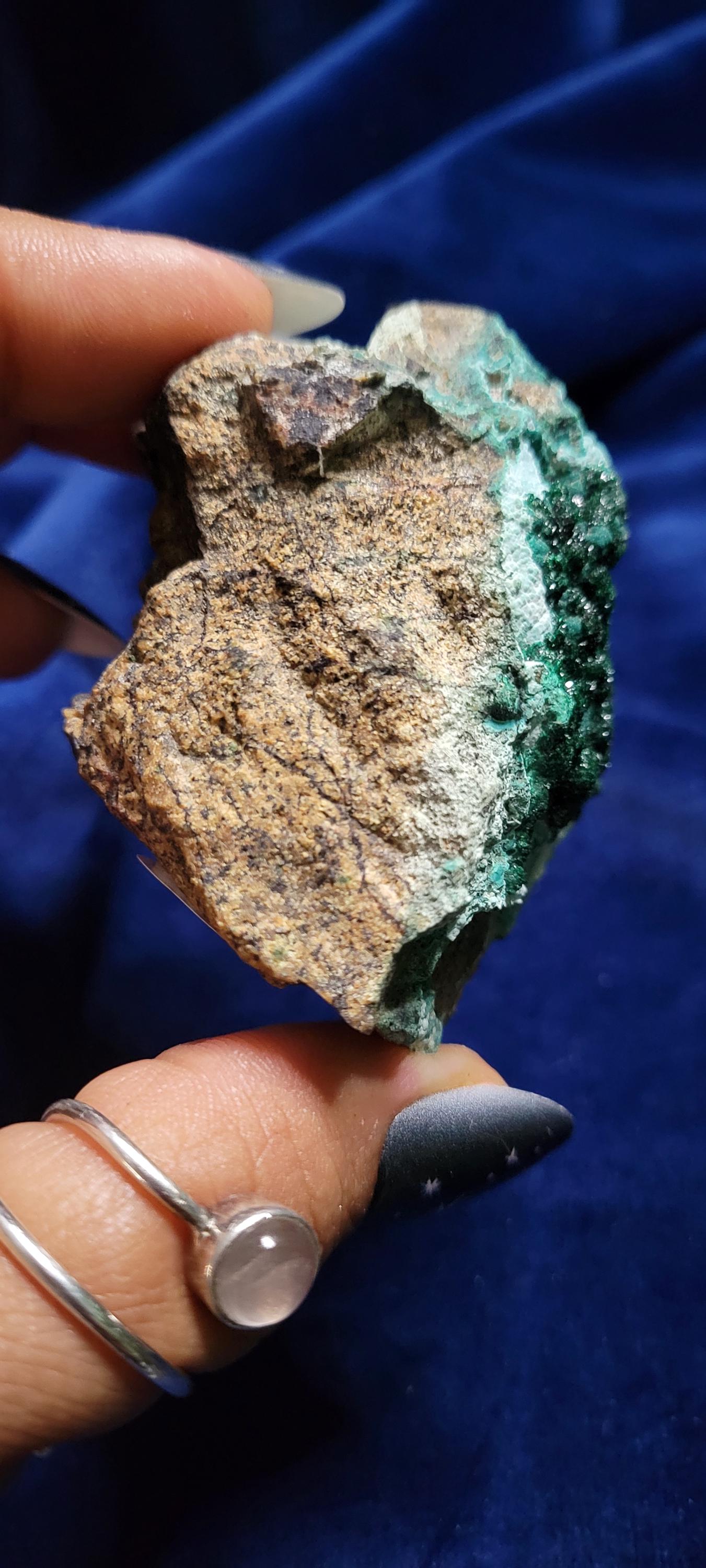 Malachite Chrysocolla 'Malacolla' Botryoidal Specimen from the DRC | Crystal Collector | Birthday Christmas Gift Ideas | Green Blue | 115g