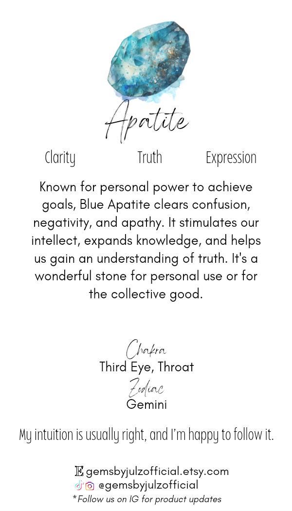 Apatite Palm Stones, Large | Your Pick | Meditation | Birthday Christmas Gift Ideas for you | Electric Blue | Third Eye Chakra