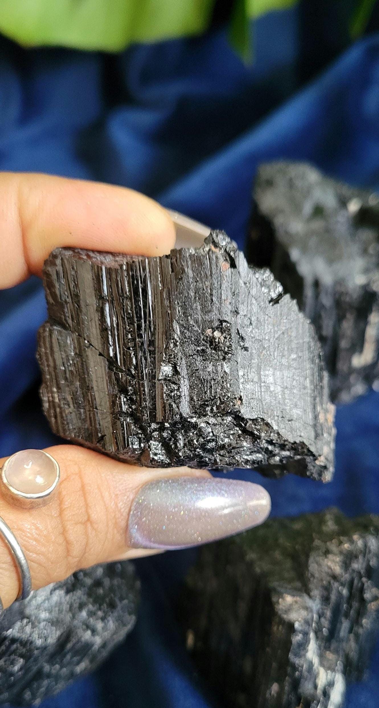 Shiny Natural Black Tourmaline with Quartz and Gold Mica | Birthday Anniversary Christmas Gift Ideas | Crystal Collector | Home Decor