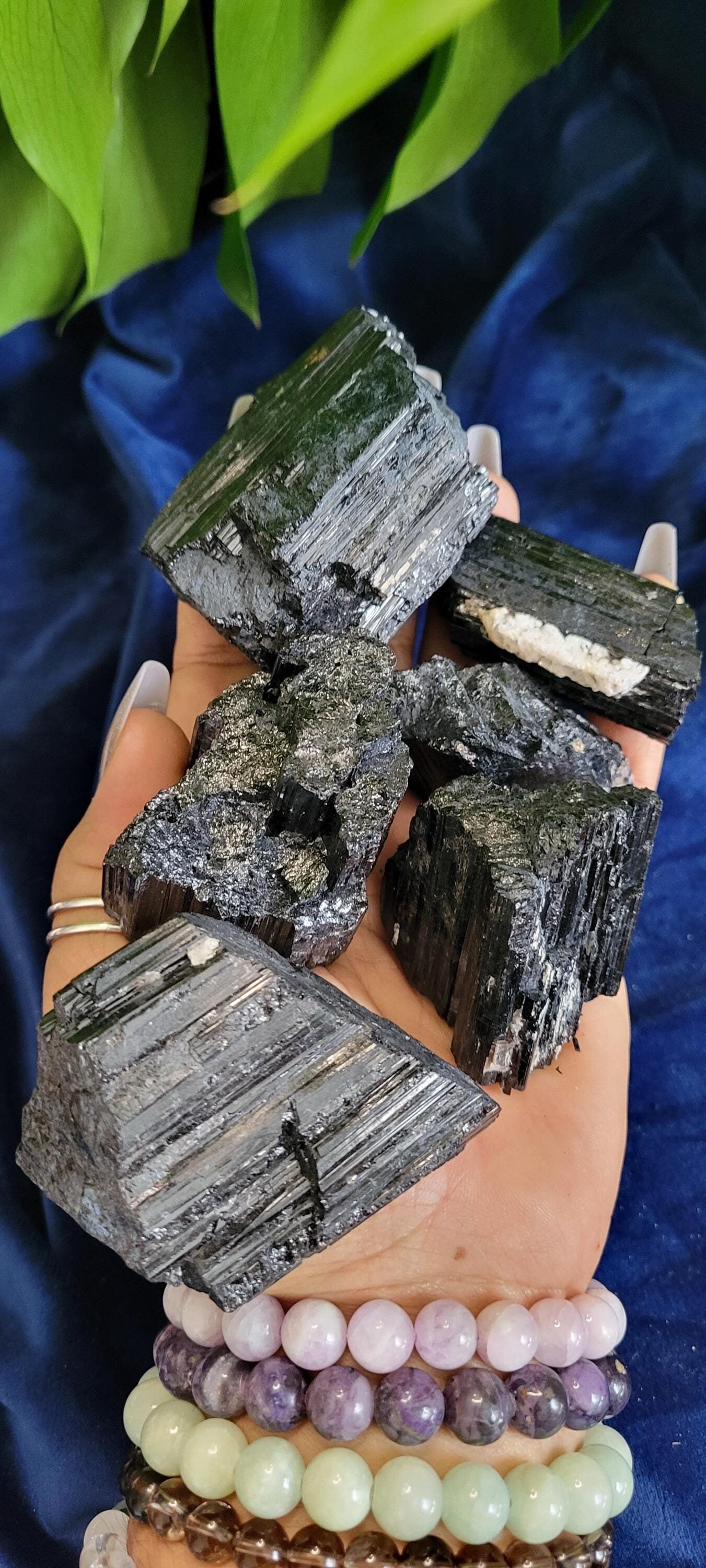 Shiny Natural Black Tourmaline with Quartz and Gold Mica | Birthday Anniversary Christmas Gift Ideas | Crystal Collector | Home Decor
