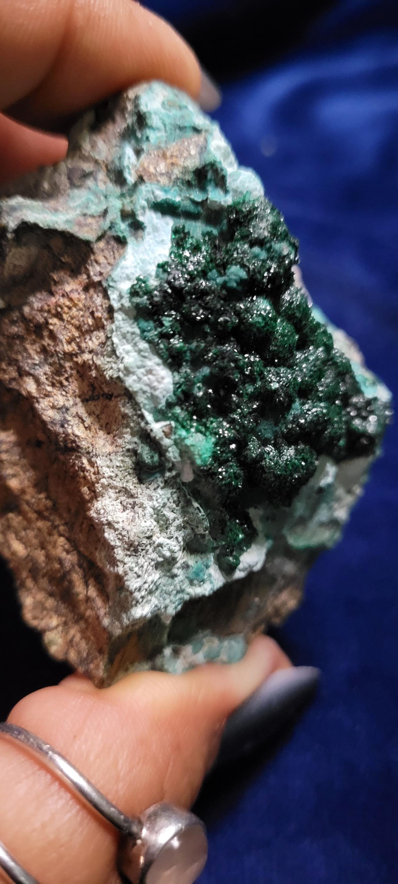 Malachite Chrysocolla 'Malacolla' Botryoidal Specimen from the DRC | Crystal Collector | Birthday Christmas Gift Ideas | Green Blue | 115g
