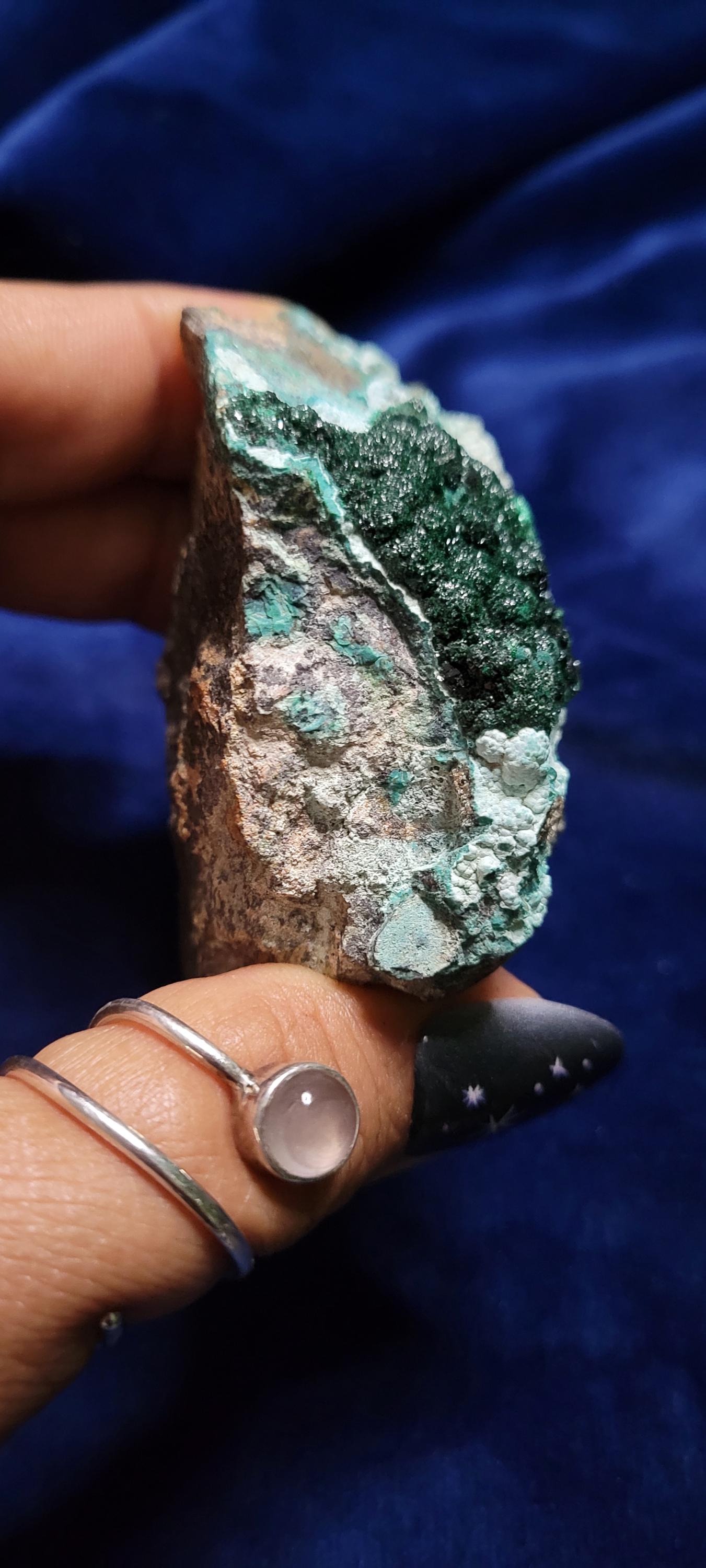 Malachite Chrysocolla 'Malacolla' Botryoidal Specimen from the DRC | Crystal Collector | Birthday Christmas Gift Ideas | Green Blue | 115g