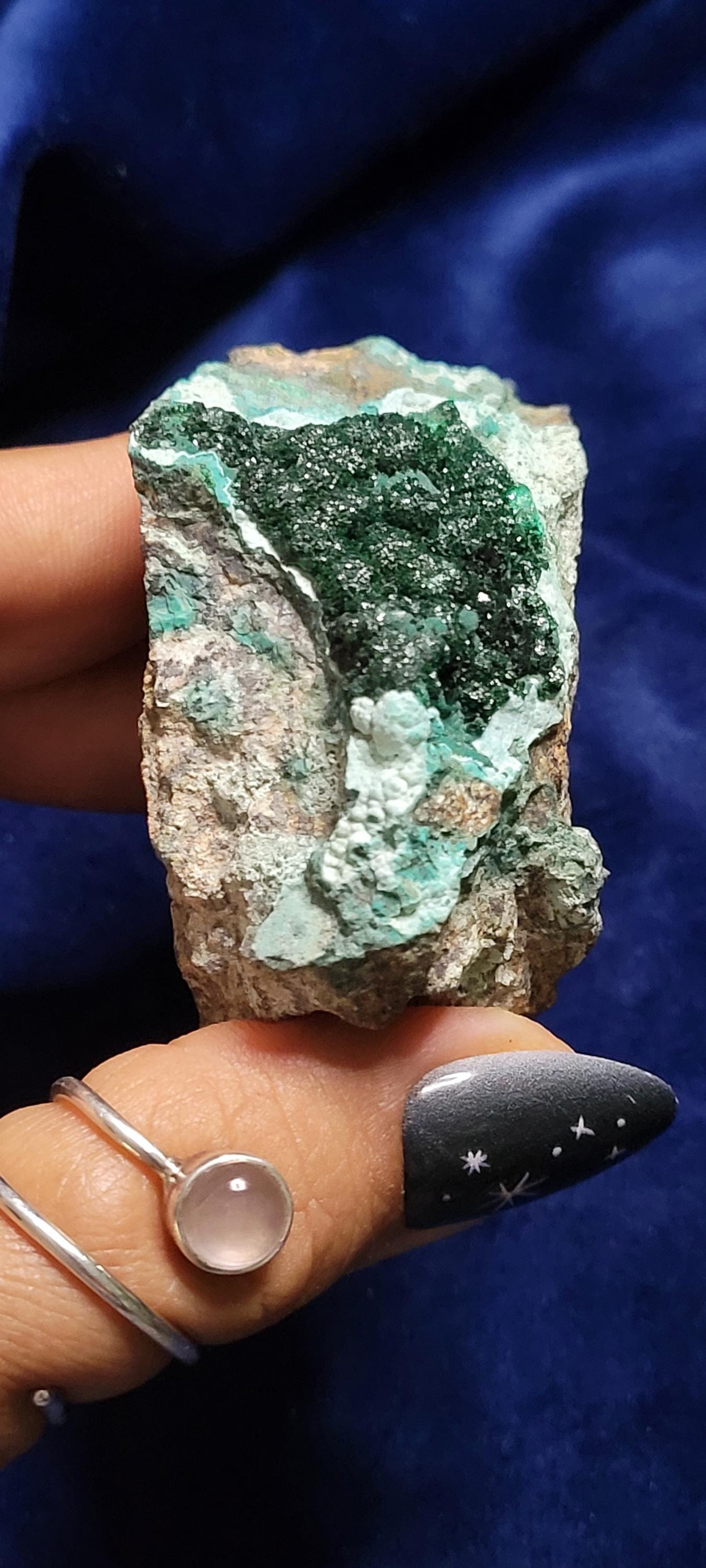 Malachite Chrysocolla 'Malacolla' Botryoidal Specimen from the DRC | Crystal Collector | Birthday Christmas Gift Ideas | Green Blue | 115g