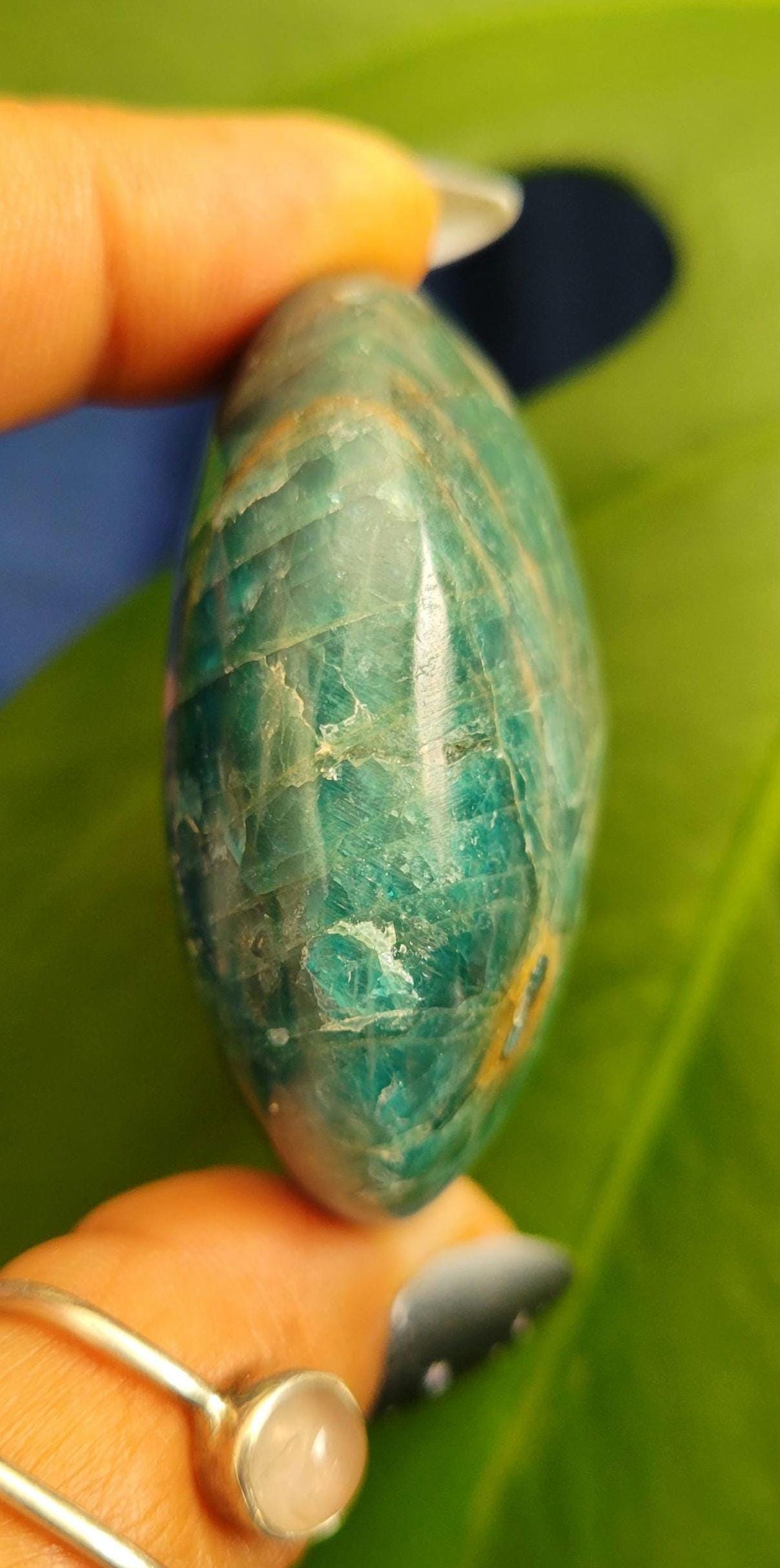 Apatite Palm Stones, Large | Your Pick | Meditation | Birthday Christmas Gift Ideas for you | Electric Blue | Third Eye Chakra