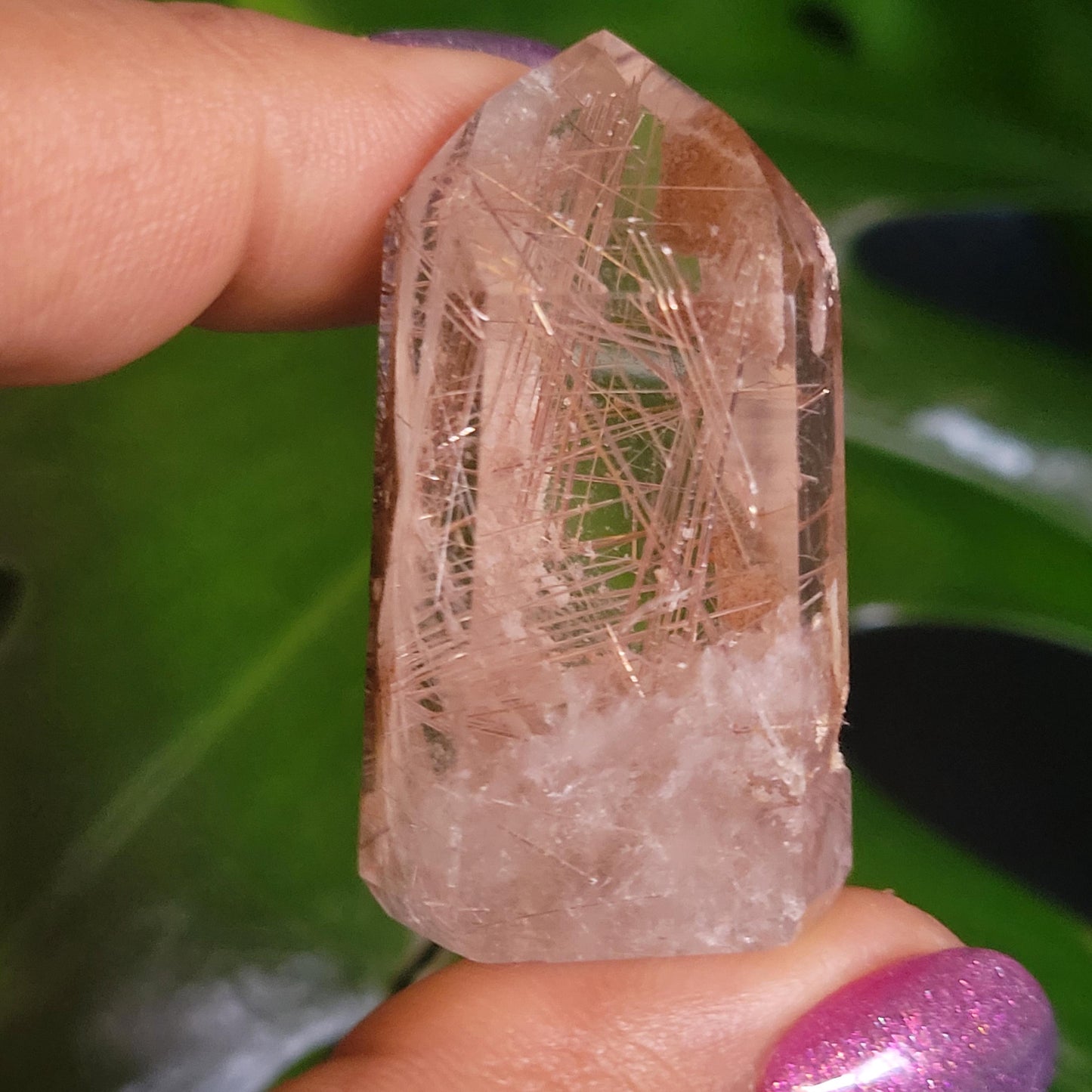Stunning & Rare Crystal Collectors Piece | Pink Rutilated Lodolite Quartz from Brazil | All Chakras | Meditation Tool | Pink Rutile | 28g