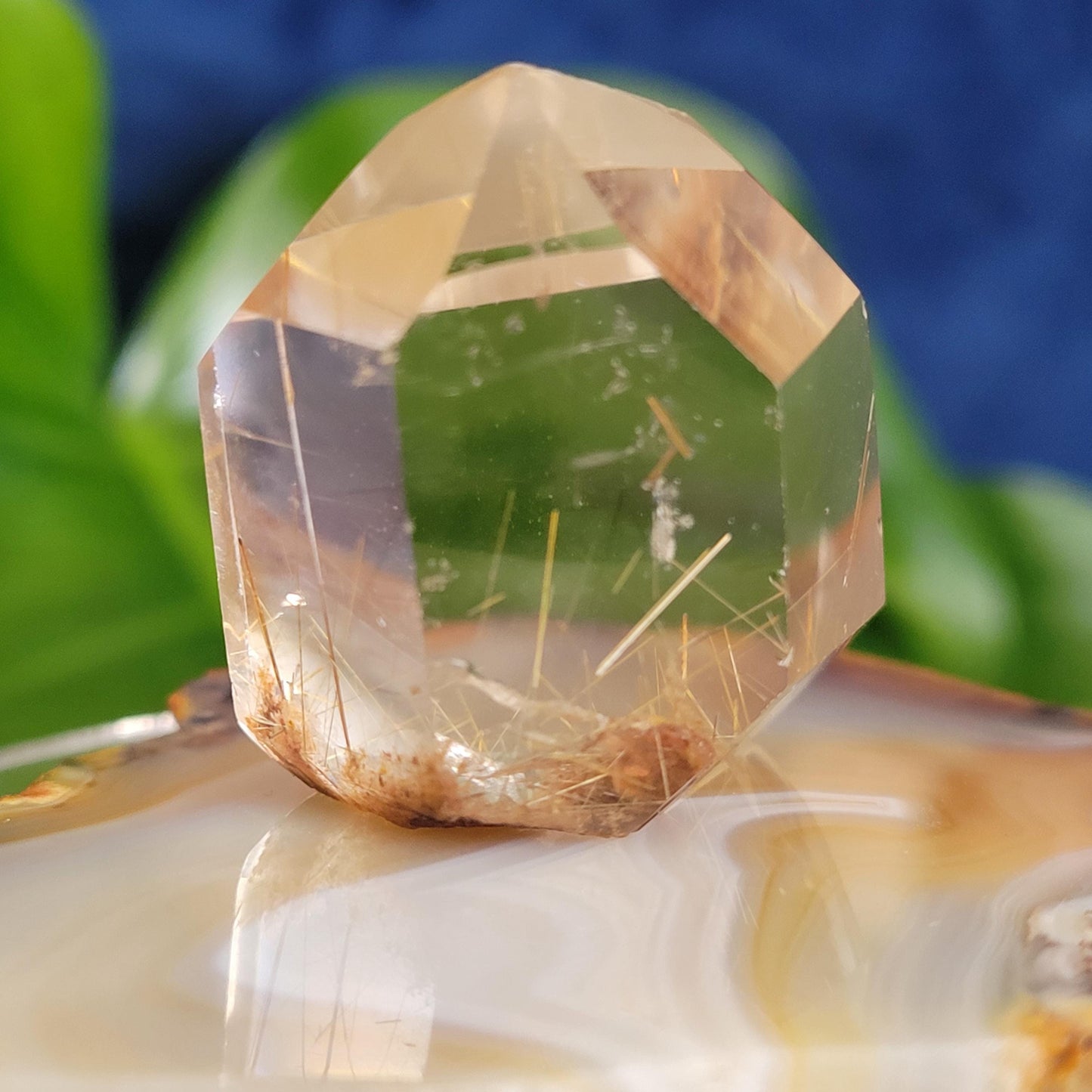 AAA Grade High Quality Gold Rutile & Lodolite Quartz Crystal from Brazil | Gorgeous Unique Crystal Collector Gift | Love Energy | 30g