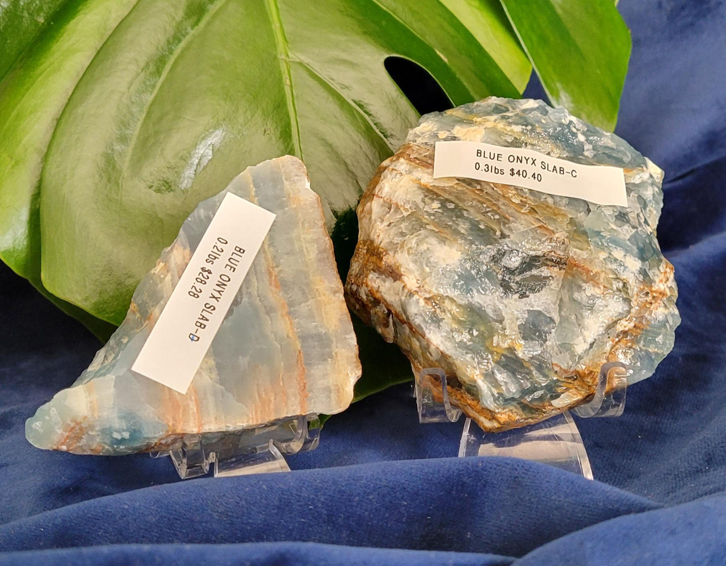 Gorgeous Uncommon Blue Onyx Slabs | Crystal Collector | Home Decor | Gift Ideas | Grounding & Strength | Root Chakra | From Mexico