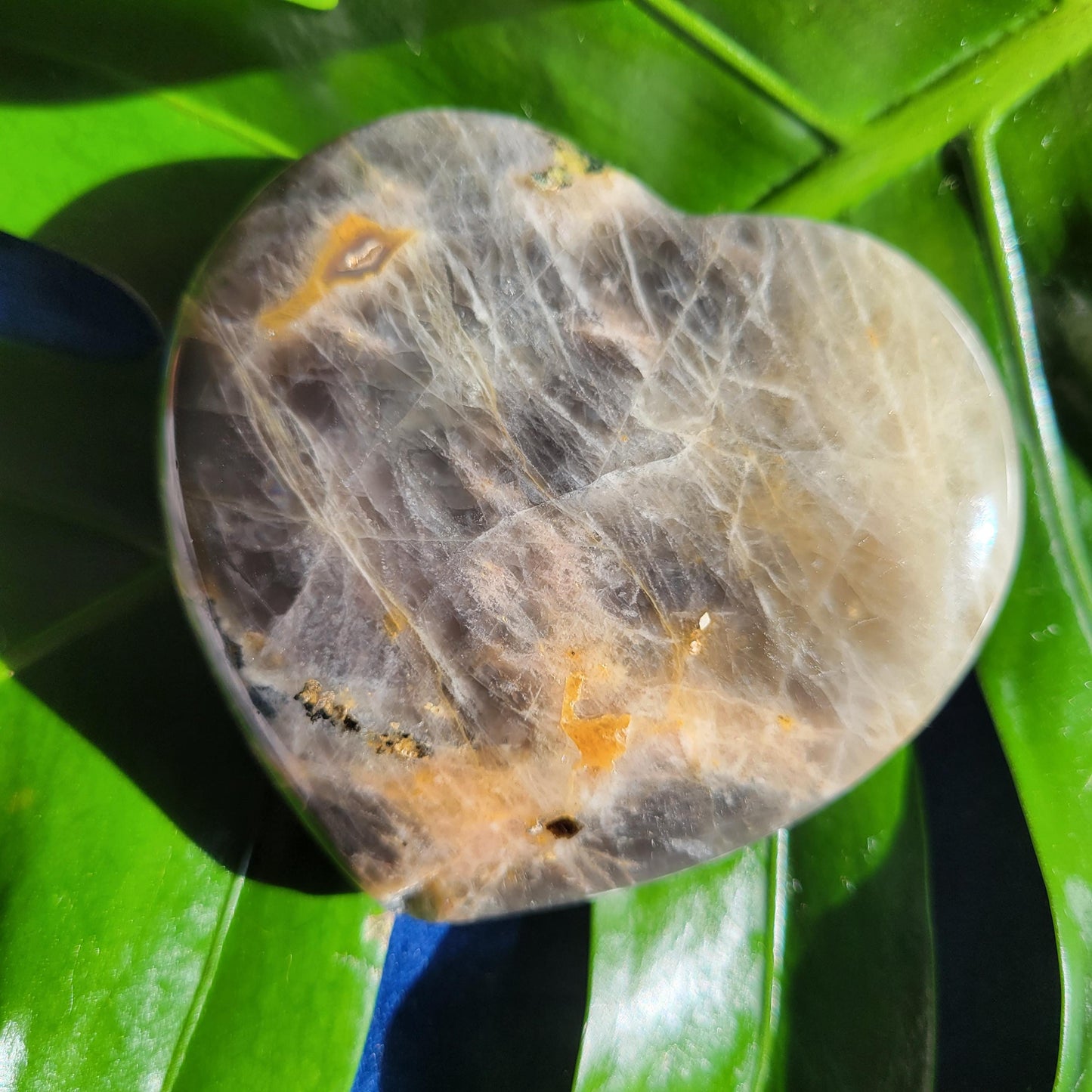 Black Moonstone | Puffy Heart Carvings | Crystal Collector | Home Decor | Birthday Valentines Day Love Gift | Crown Chakra | 175g & 228g