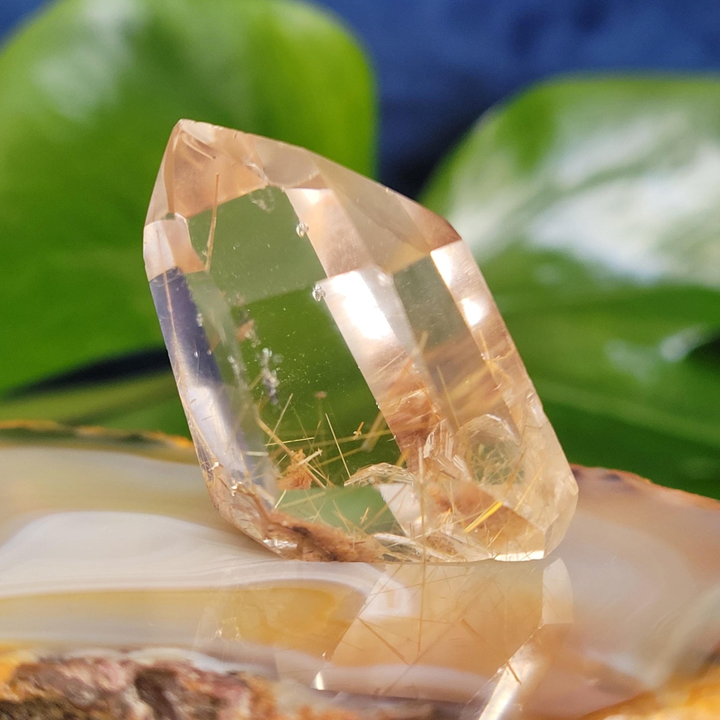 AAA Grade High Quality Gold Rutile & Lodolite Quartz Crystal from Brazil | Gorgeous Unique Crystal Collector Gift | Love Energy | 30g