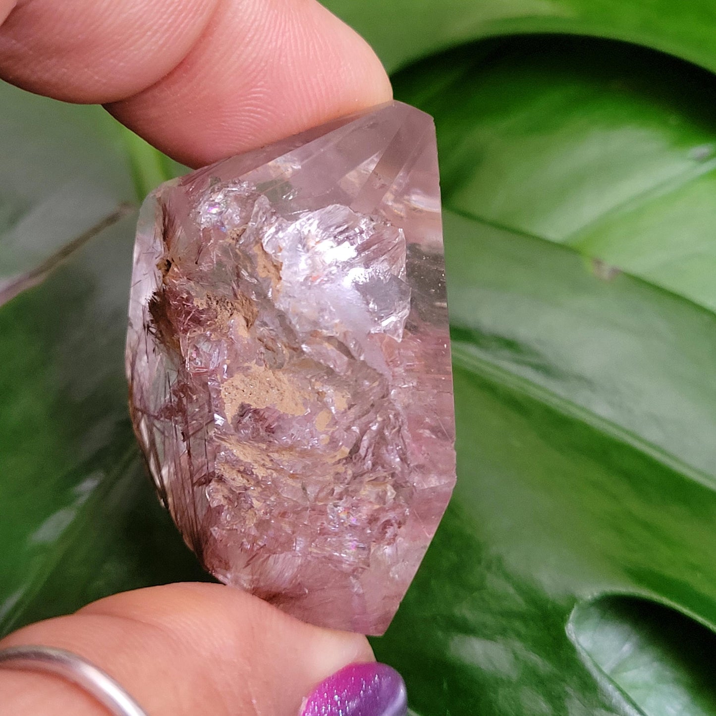AAA Grade High Quality Red Copper Rutile Quartz Crystal with Rainbows from Brazil | Gorgeous Unique Crystal Collector Gift | Love | 33g