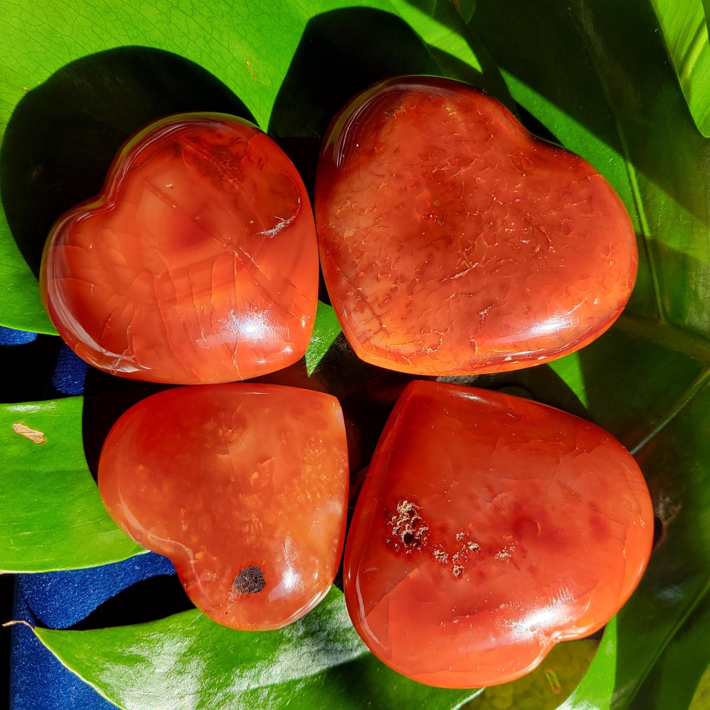 Puffy Carnelian Crystal Hearts | Meditation Tools | Crystal Collector | Home Office Decor | Valentines Day Love Gift | Root & Sacral Chakra