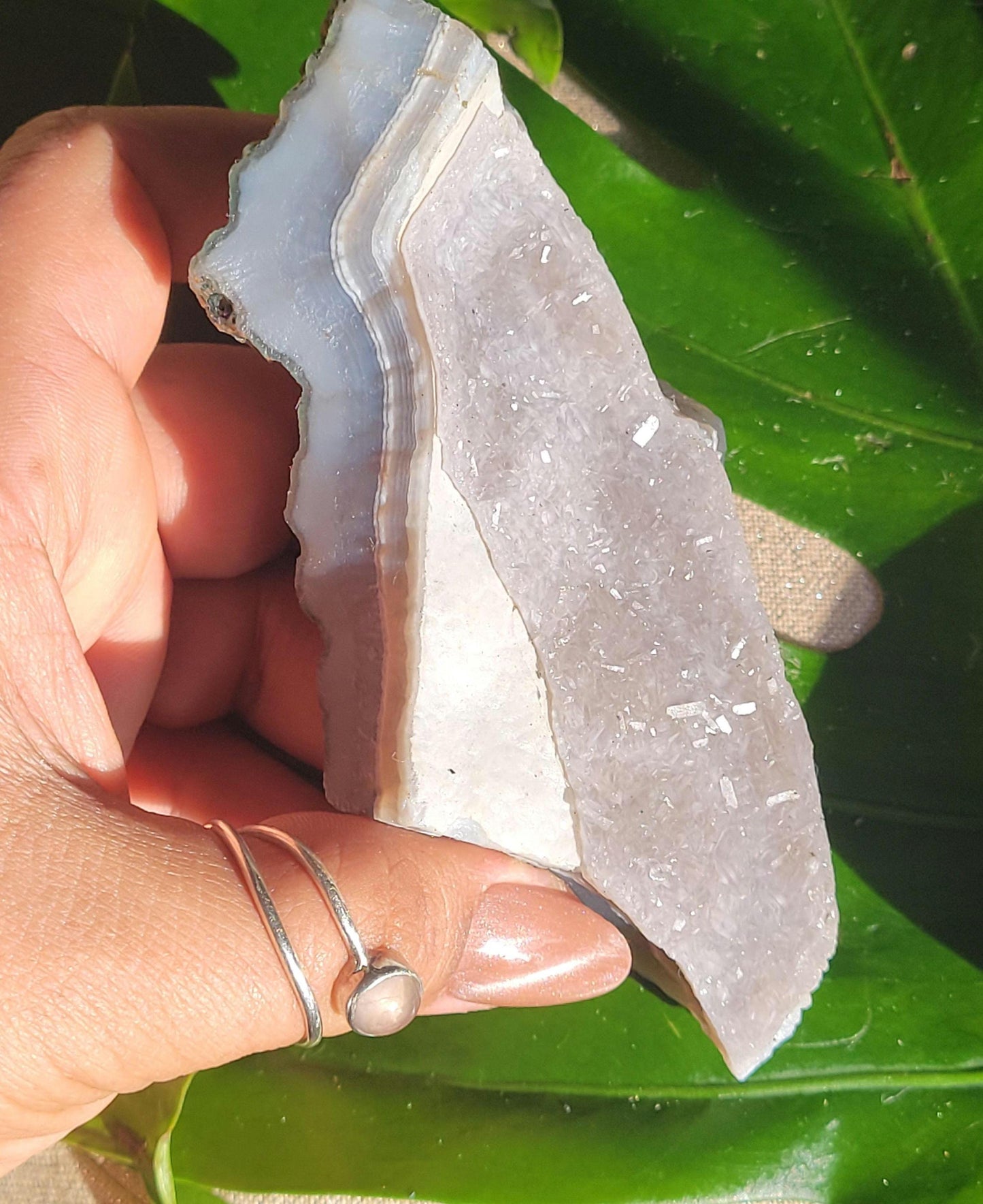 Blue Lace Agate Crystallized Geode | Raw Specimen | Home Office Decor | Manifestation Tool | Throat Chakra | Crystal Collectors Gift for you