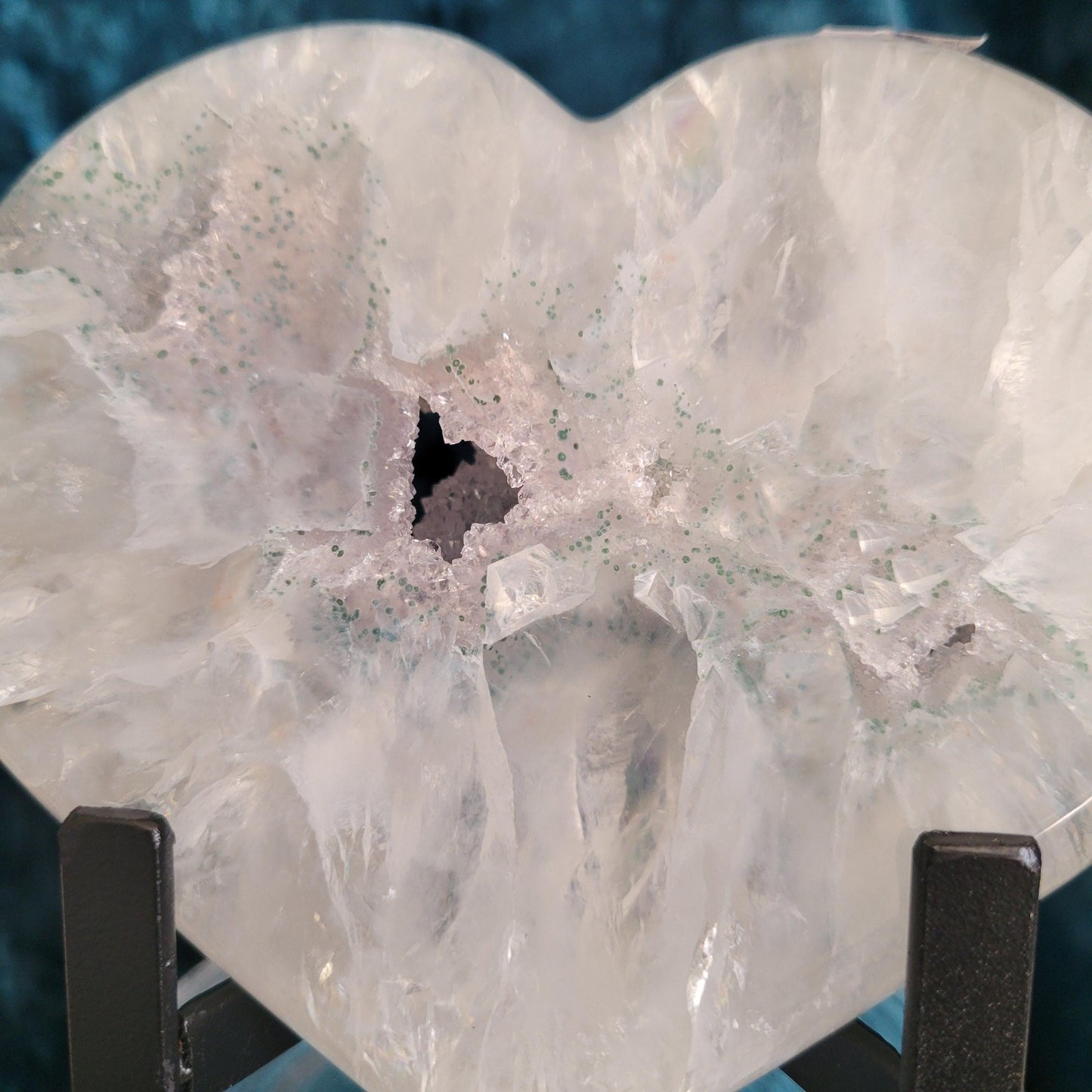 Stunning Druzy Agate Geode with Stand | Crystal Collector | Home Decor | Love You Gift | Statement Piece | 1. 3lbs