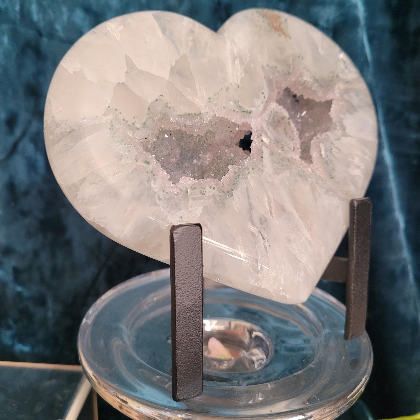 Stunning Druzy Agate Geode with Stand | Crystal Collector | Home Decor | Love You Gift | Statement Piece | 1. 3lbs