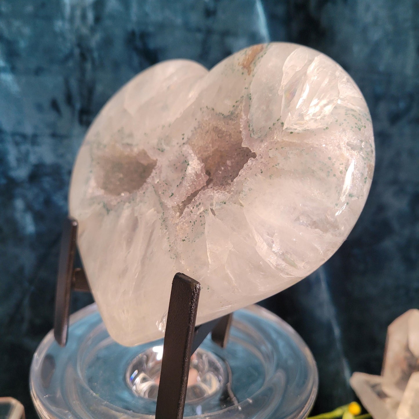 Stunning Druzy Agate Geode with Stand | Crystal Collector | Home Decor | Love You Gift | Statement Piece | 1. 3lbs